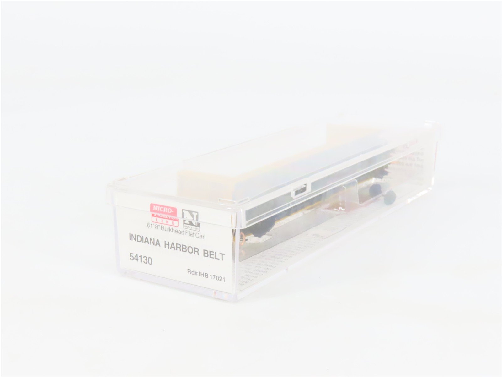 N Scale Micro-Trains 54130 IHB Indiana Harbor Belt 61' Bulkhead Flat Car RTR