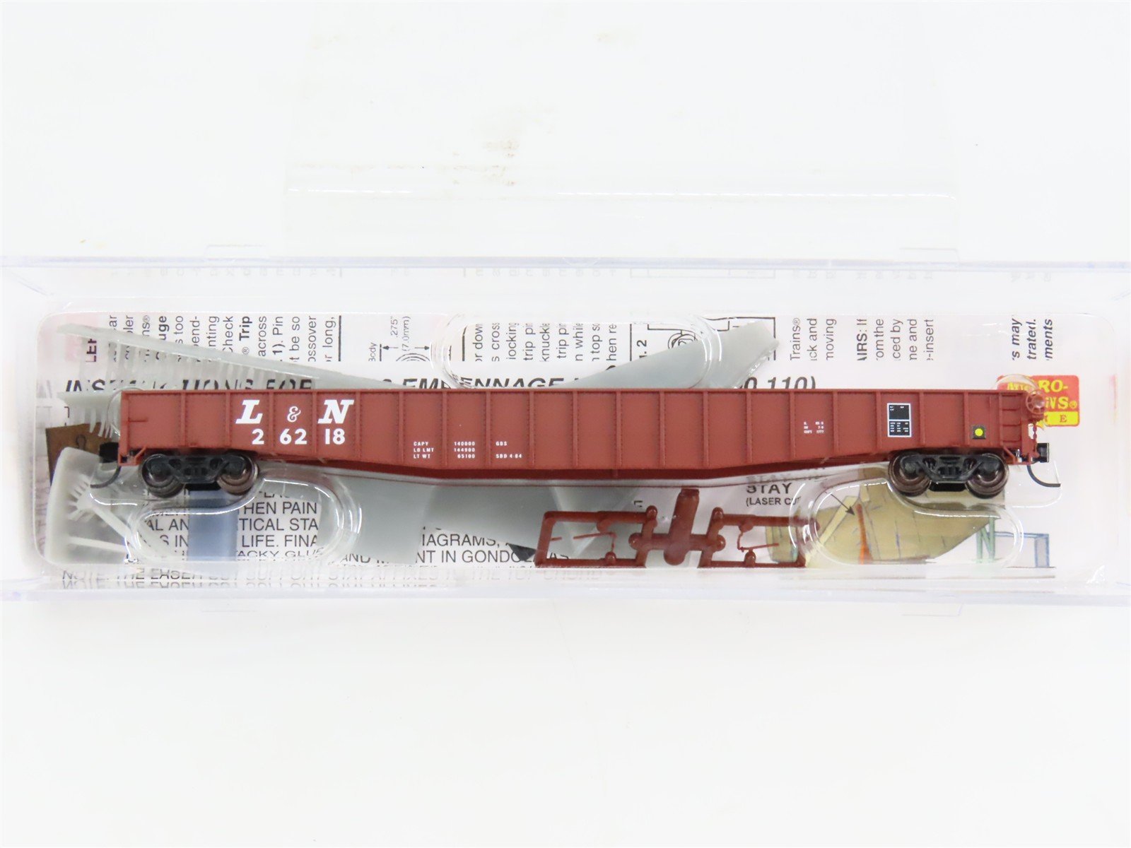 N Scale Micro-Trains 10700110 Louisville & Nashville 65' 70-Ton Mill Gondola RTR