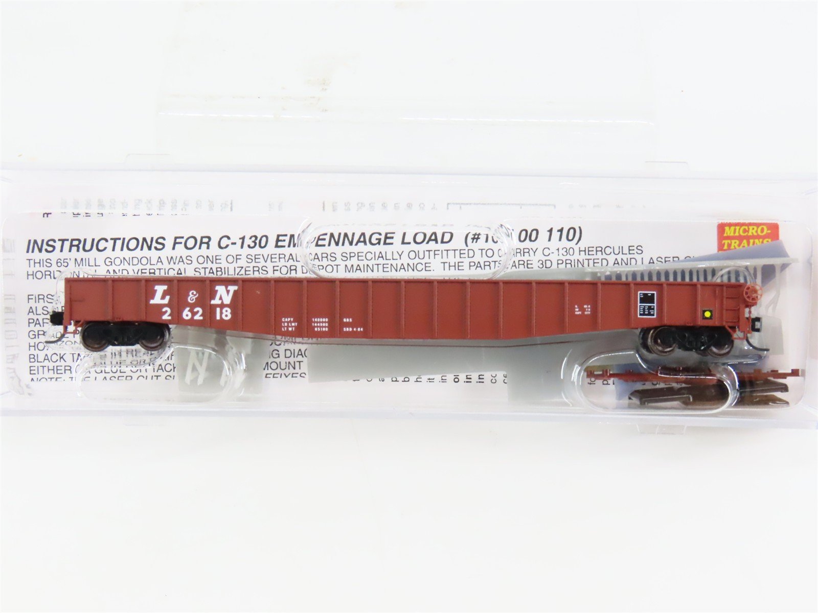N Scale Micro-Trains 10700110 L&N Louisville & Nashville 65' Mill Gondola RTR