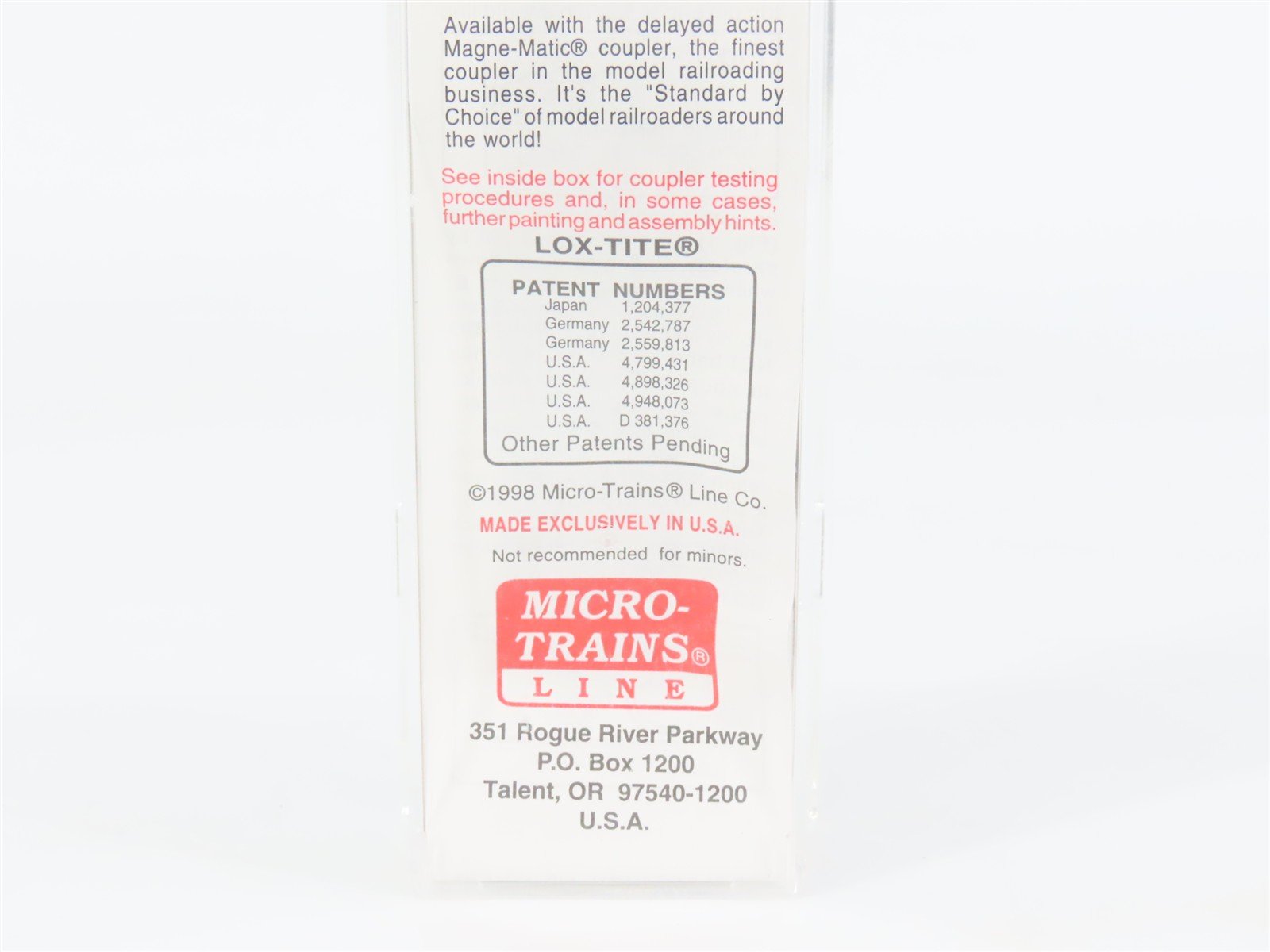 N Scale Micro-Trains 102010 DTI Detroit, Toledo & Ironton 60' Box Car 25912 RTR