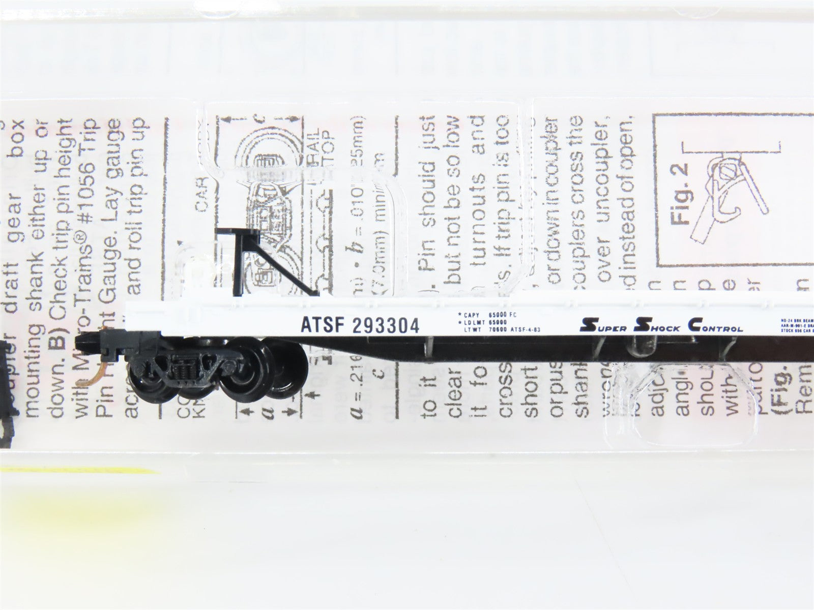 N Scale Micro-Trains 64010 ATSF Atchison, Topeka & Santa Fe Flat Car 293304 RTR