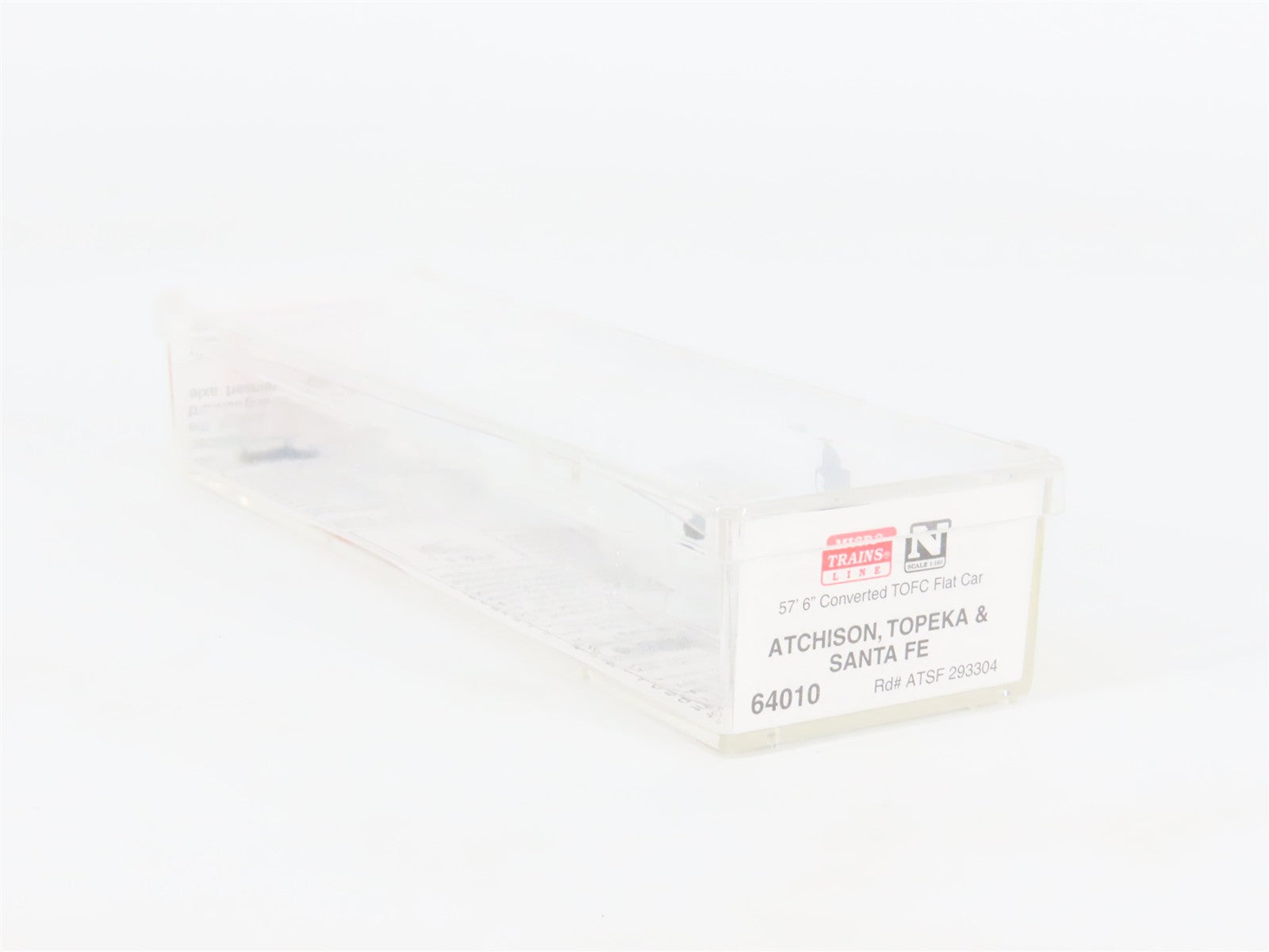 N Scale Micro-Trains 64010 ATSF Atchison, Topeka & Santa Fe Flat Car 293304 RTR