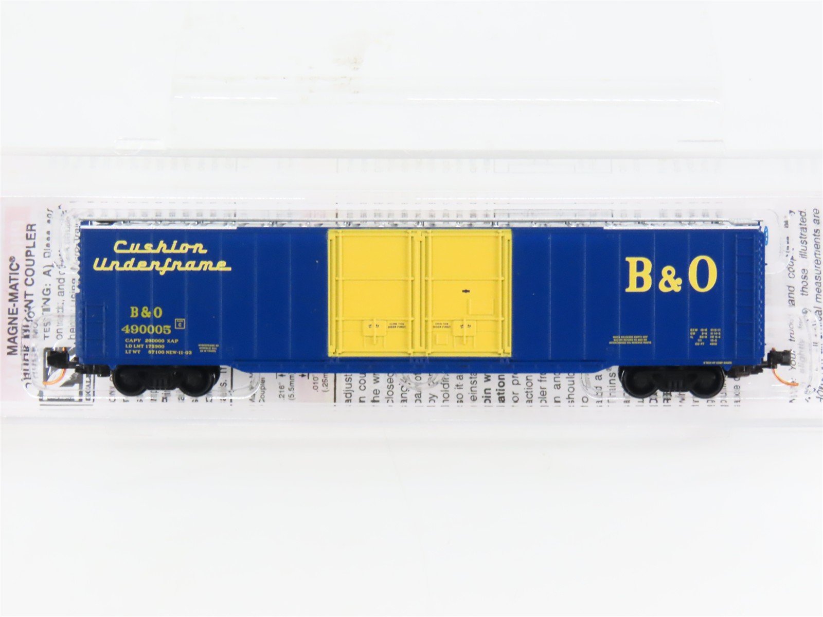 N Scale Micro-Trains 12200080 B&O Baltimore & Ohio 60' Box Car 490005 RTR