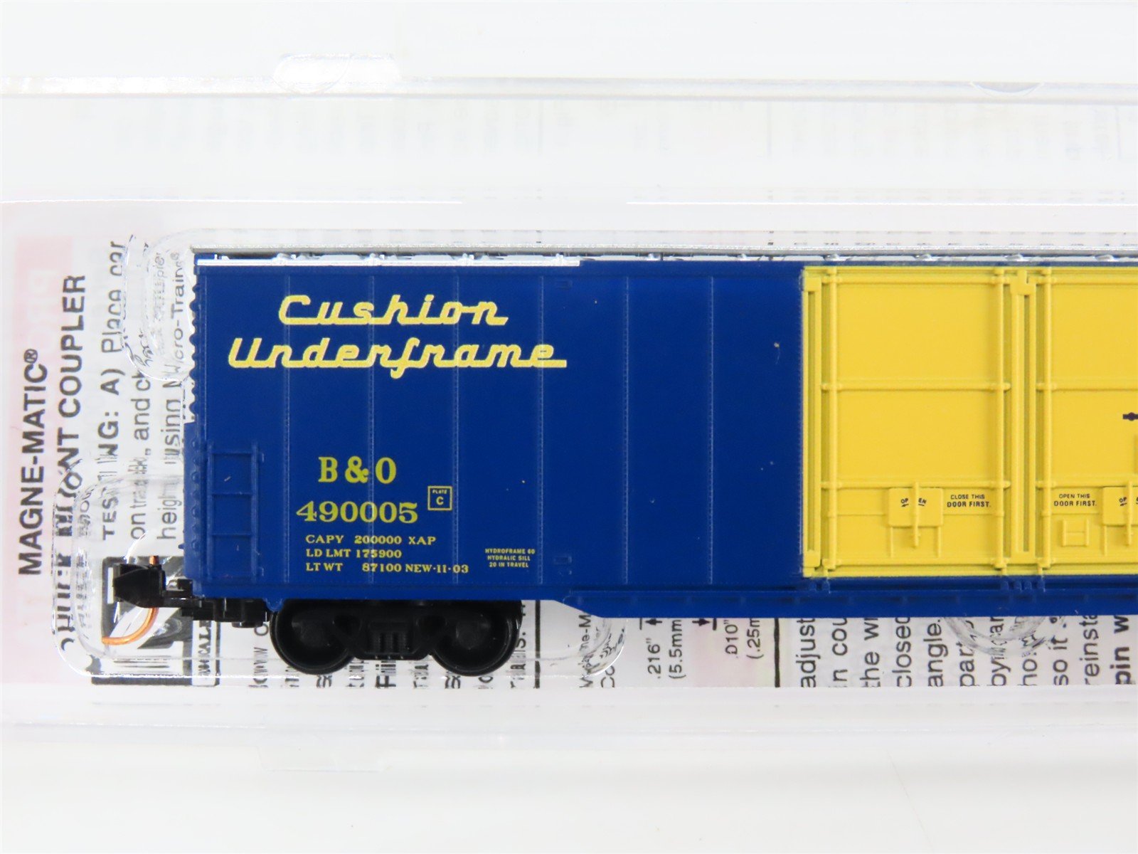N Scale Micro-Trains 12200080 B&O Baltimore & Ohio 60' Box Car 490005 RTR