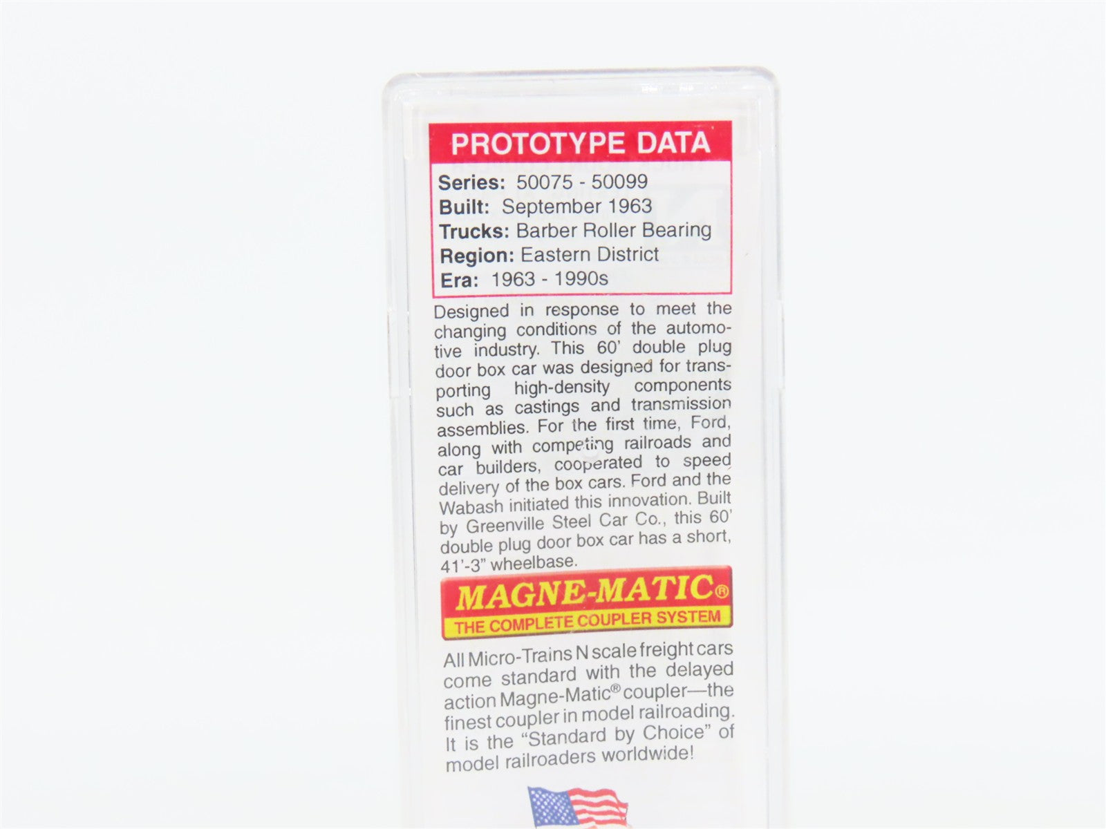 N Scale Micro-Trains 12200010 WAB Wabash 60' Double Plug Door Box Car 50076 RTR