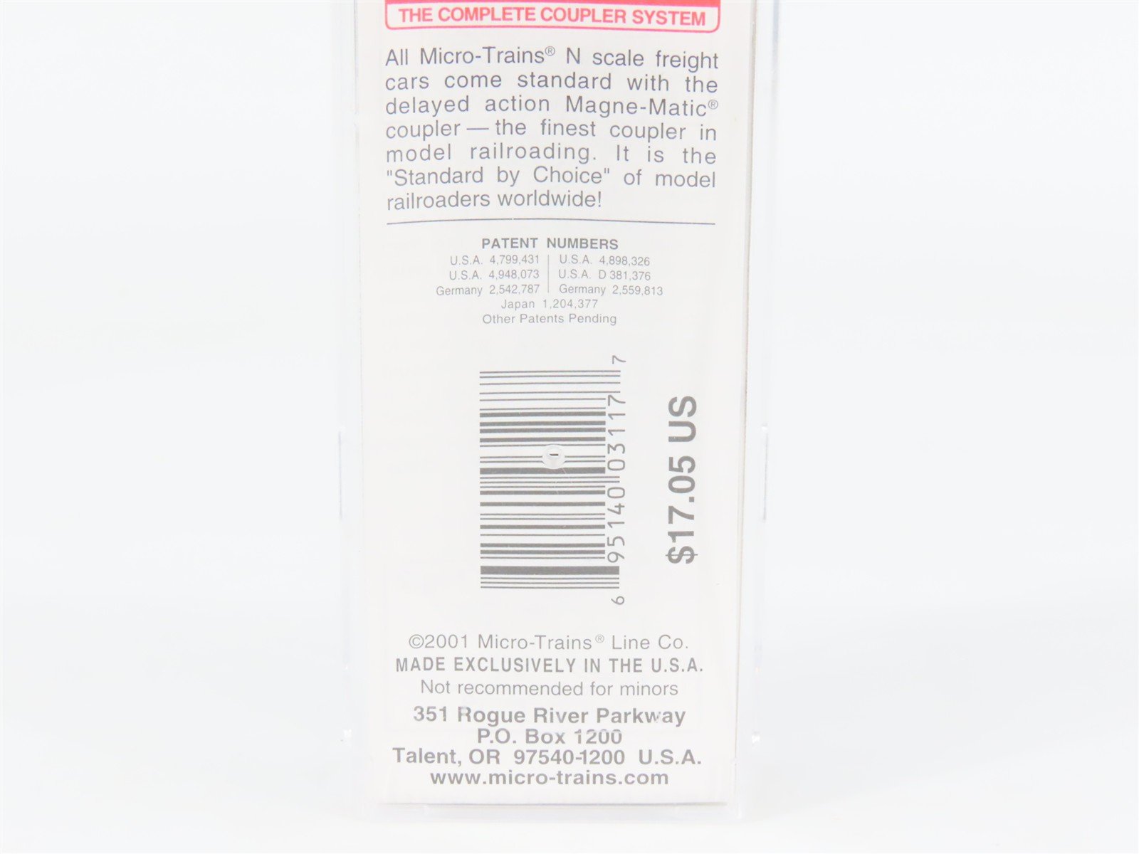 N Scale Micro-Trains 102080 GTW Grand Trunk Western 60' Box Car 384606 RTR