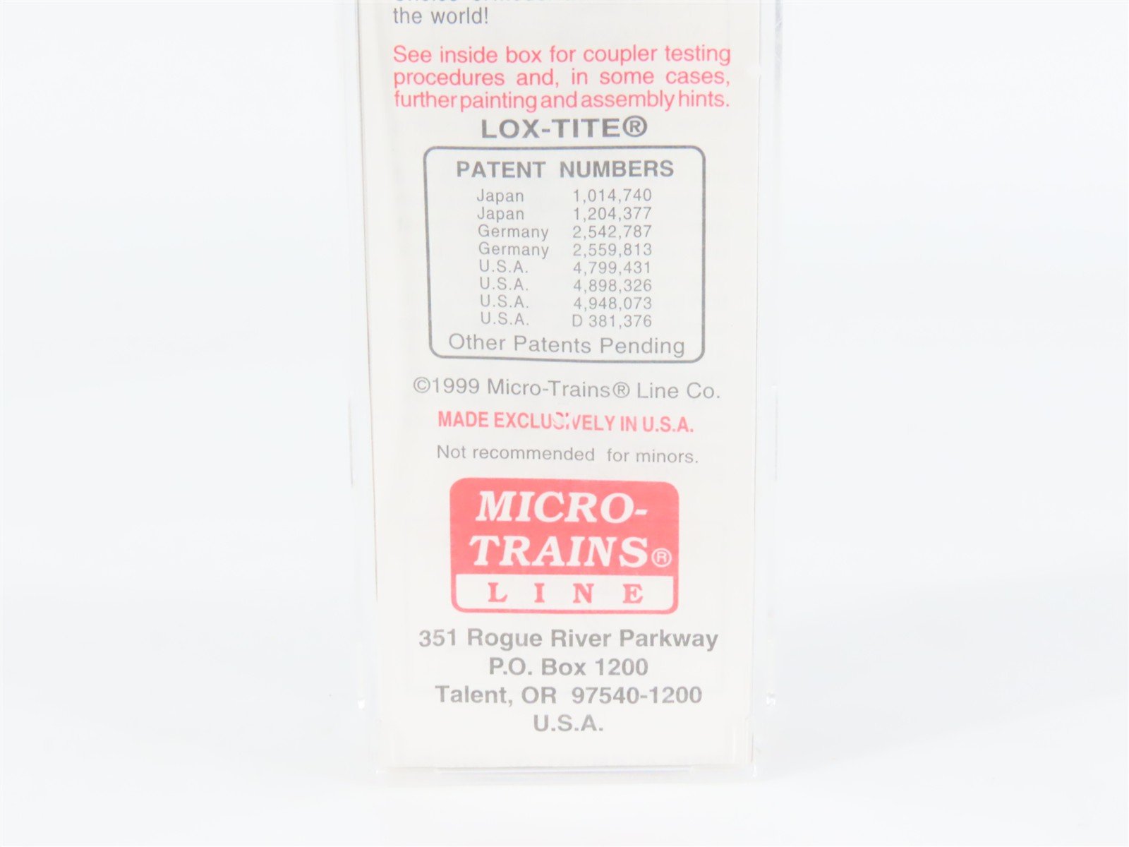 N Scale Micro-Trains 103050 ATSF Santa Fe 60' Box Car 37572 RTR