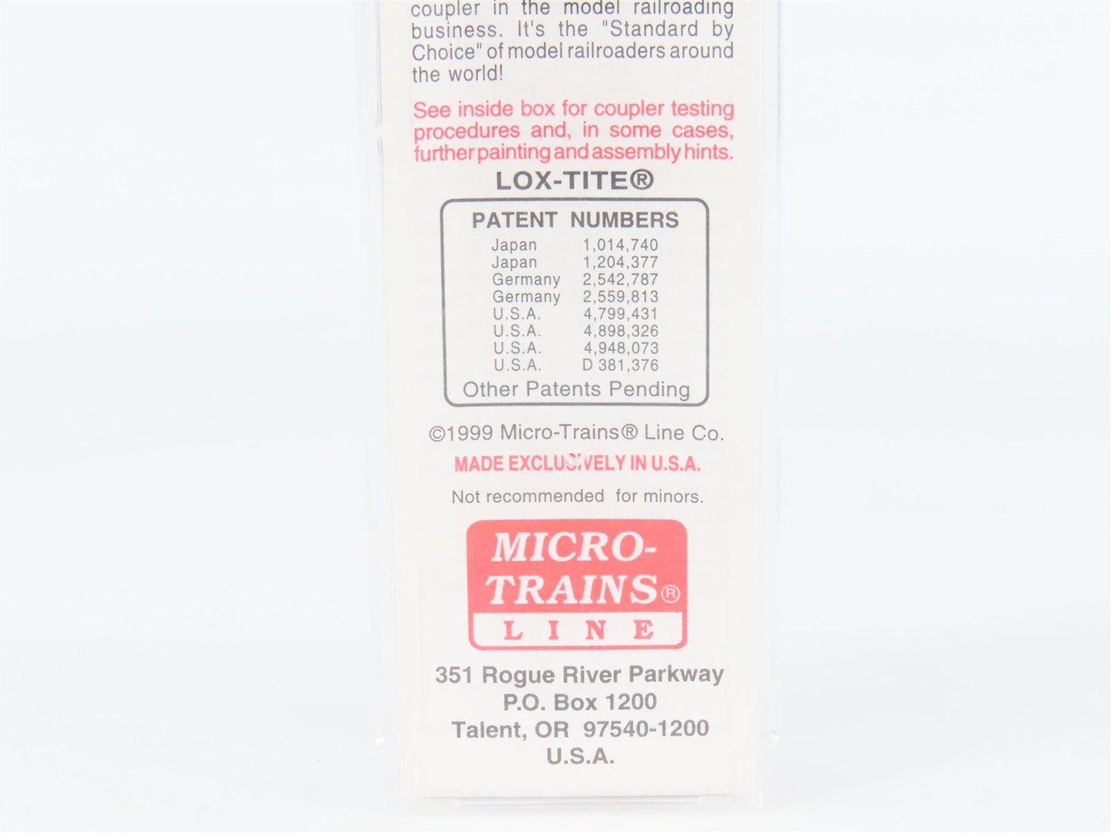 N Scale Micro-Trains 102020 UP Union Pacific 60' Box Car 960861 RTR