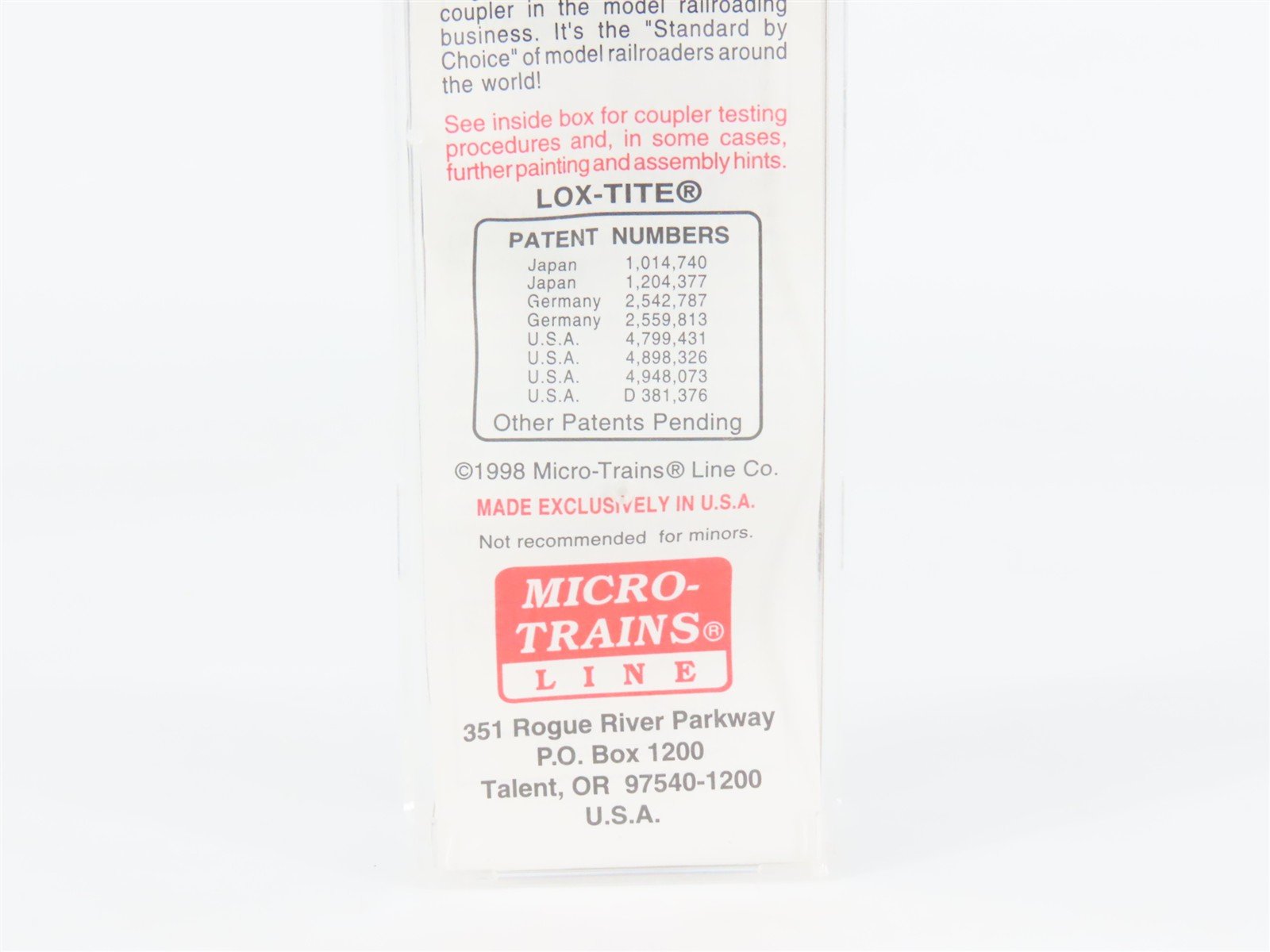 N Scale Micro-Trains 104010 GTW Grand Trunk Western 60' Box Car 384063 RTR