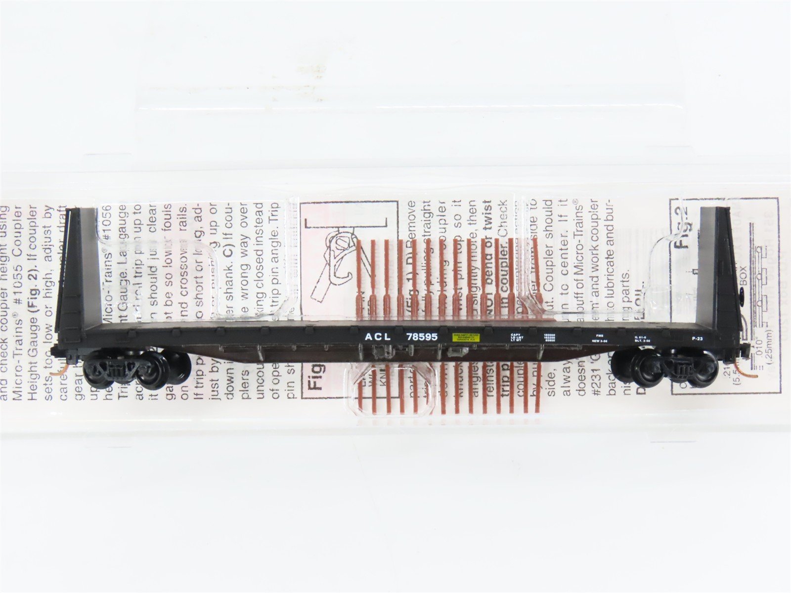 N Scale Micro-Trains 54120 ACL Atlantic Coast Line 61' Bulkhead Flat Car RTR