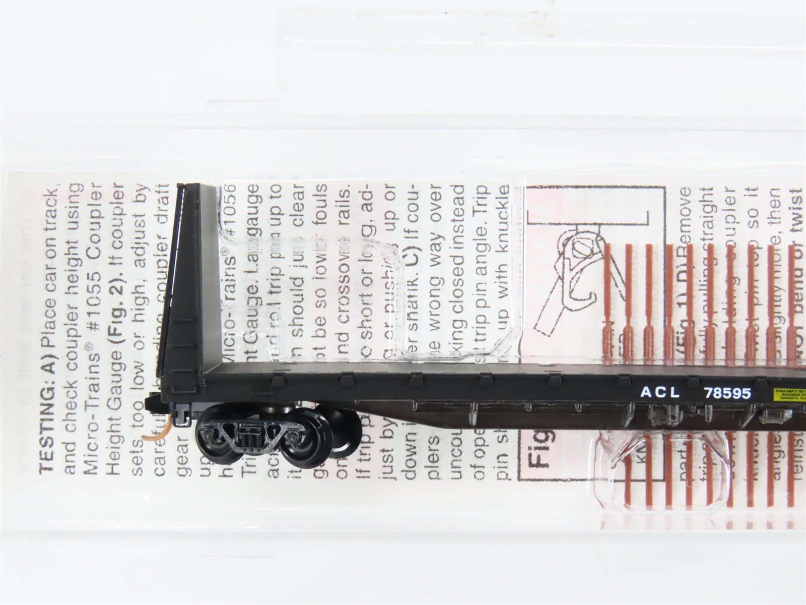 N Scale Micro-Trains 54120 ACL Atlantic Coast Line 61' Bulkhead Flat Car RTR