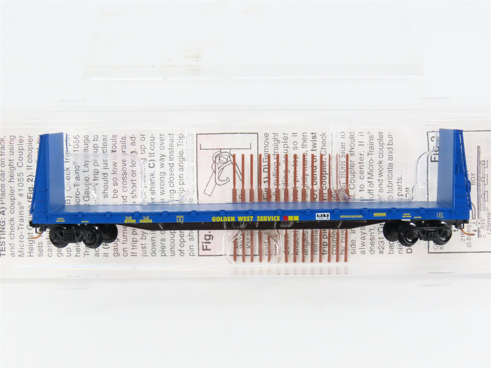 N Scale Micro-Trains 54080 GVSR Golden West Service Bulkhead Flat Car 459003 RTR