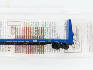 N Scale Micro-Trains 54080 GVSR Golden West Service Bulkhead Flat Car 459003 RTR