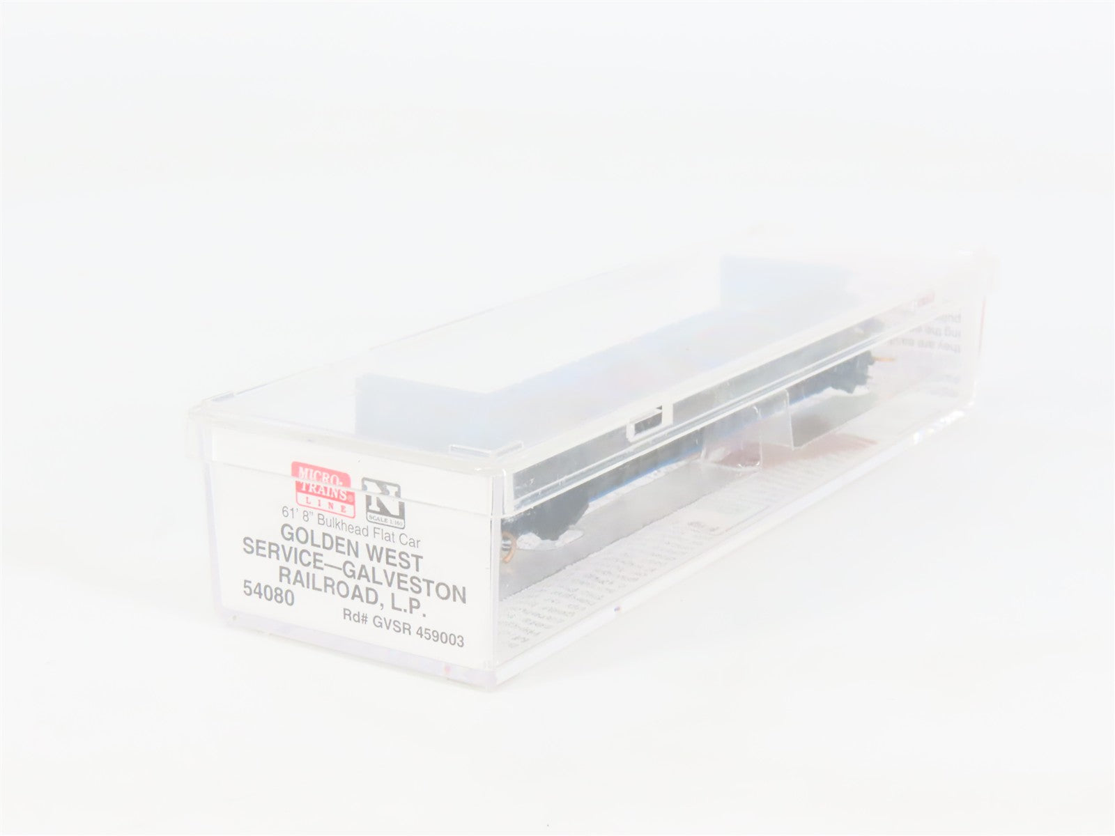N Scale Micro-Trains 54080 GVSR Golden West Service Bulkhead Flat Car 459003 RTR