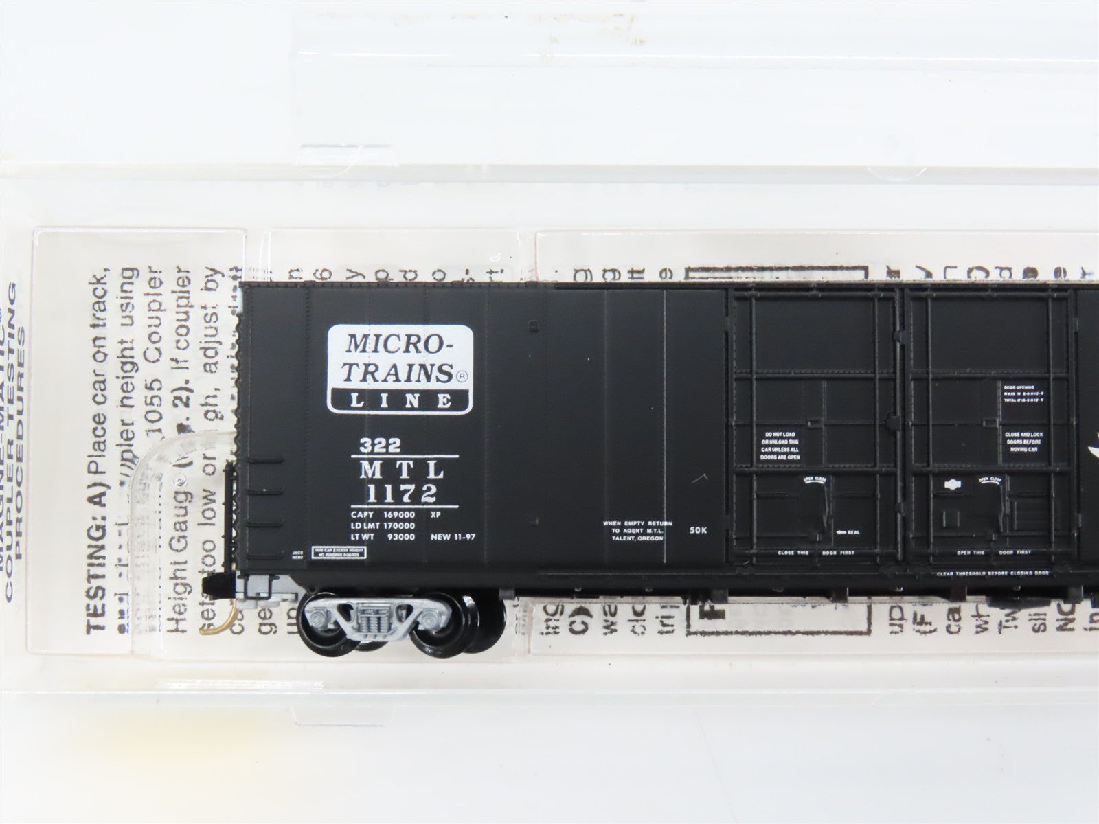 N Scale Micro-Trains 102030 MTL Micro-Trains Line 60' Box Car 1172 RTR