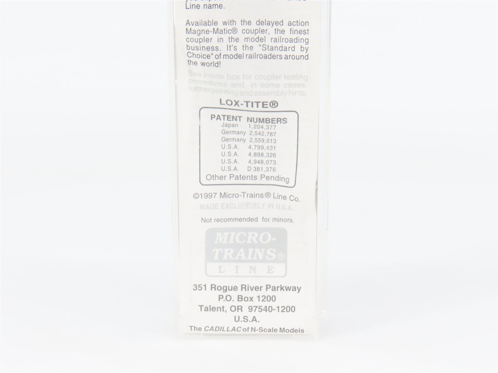 N Scale Micro-Trains 102030 MTL Micro-Trains Line 60' Box Car 1172 RTR