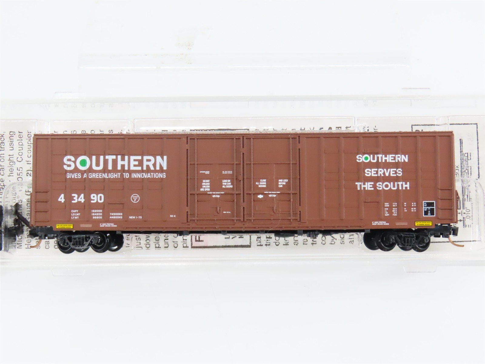 N Scale Micro-Trains 103080 SOU Southern Railway 60' Box Car 43490 RTR
