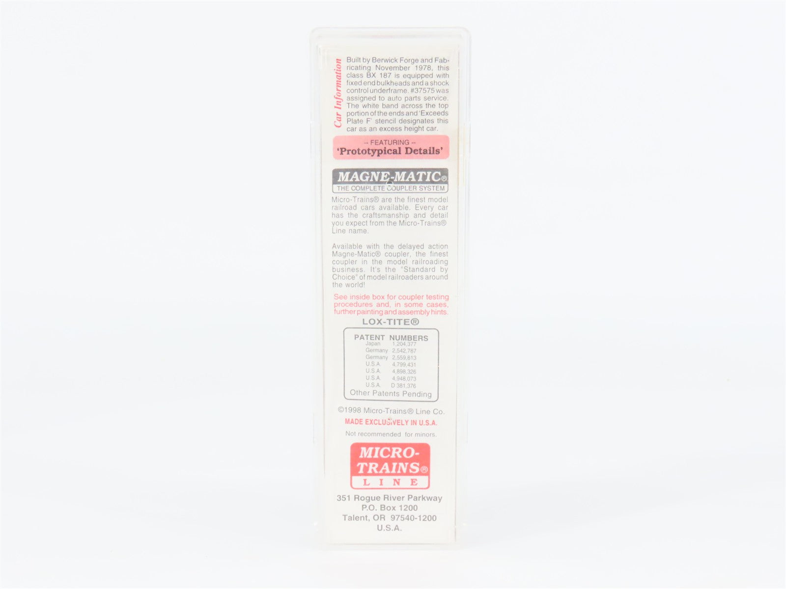 N Scale Micro-Trains 103030 ATSF Atchison, Topeka & Santa Fe 60' Box Car RTR