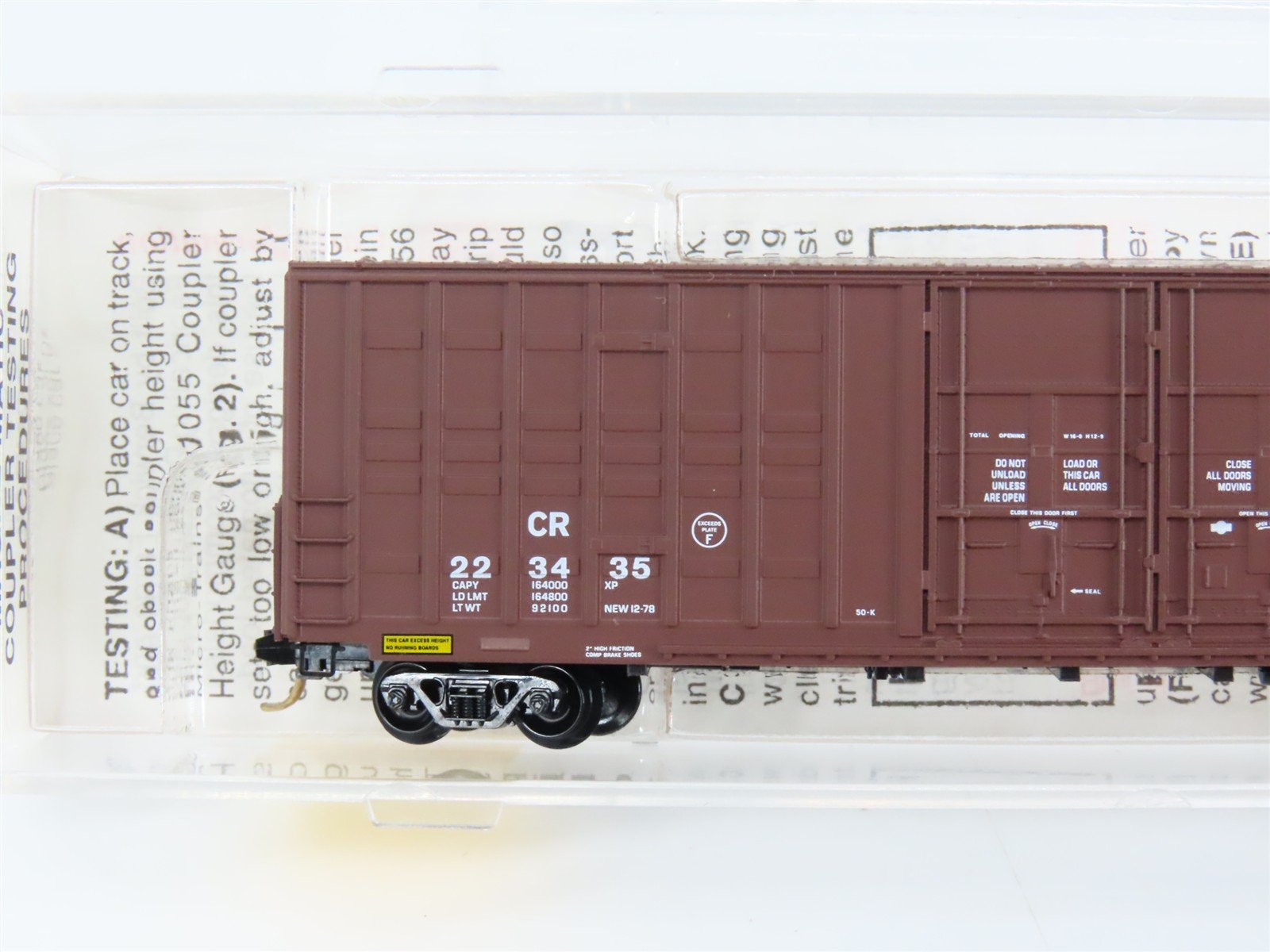 N Scale Micro-Trains 103020 CR Conrail 60' Box Car 223435 RTR