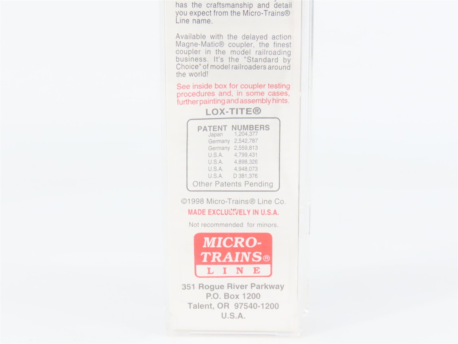 N Scale Micro-Trains 103020 CR Conrail 60' Box Car 223435 RTR