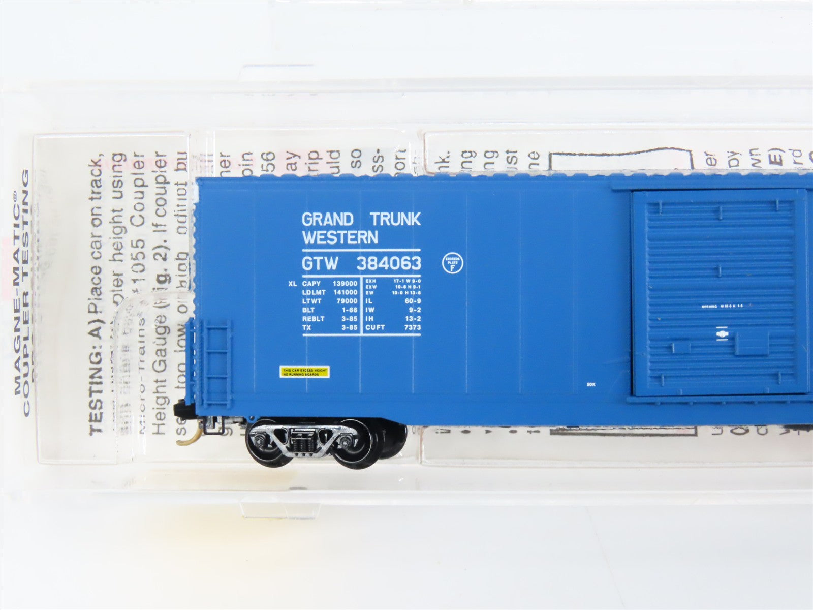 N Scale Micro-Trains 104010 GTW Grand Trunk Western 60' Box Car 384063 RTR