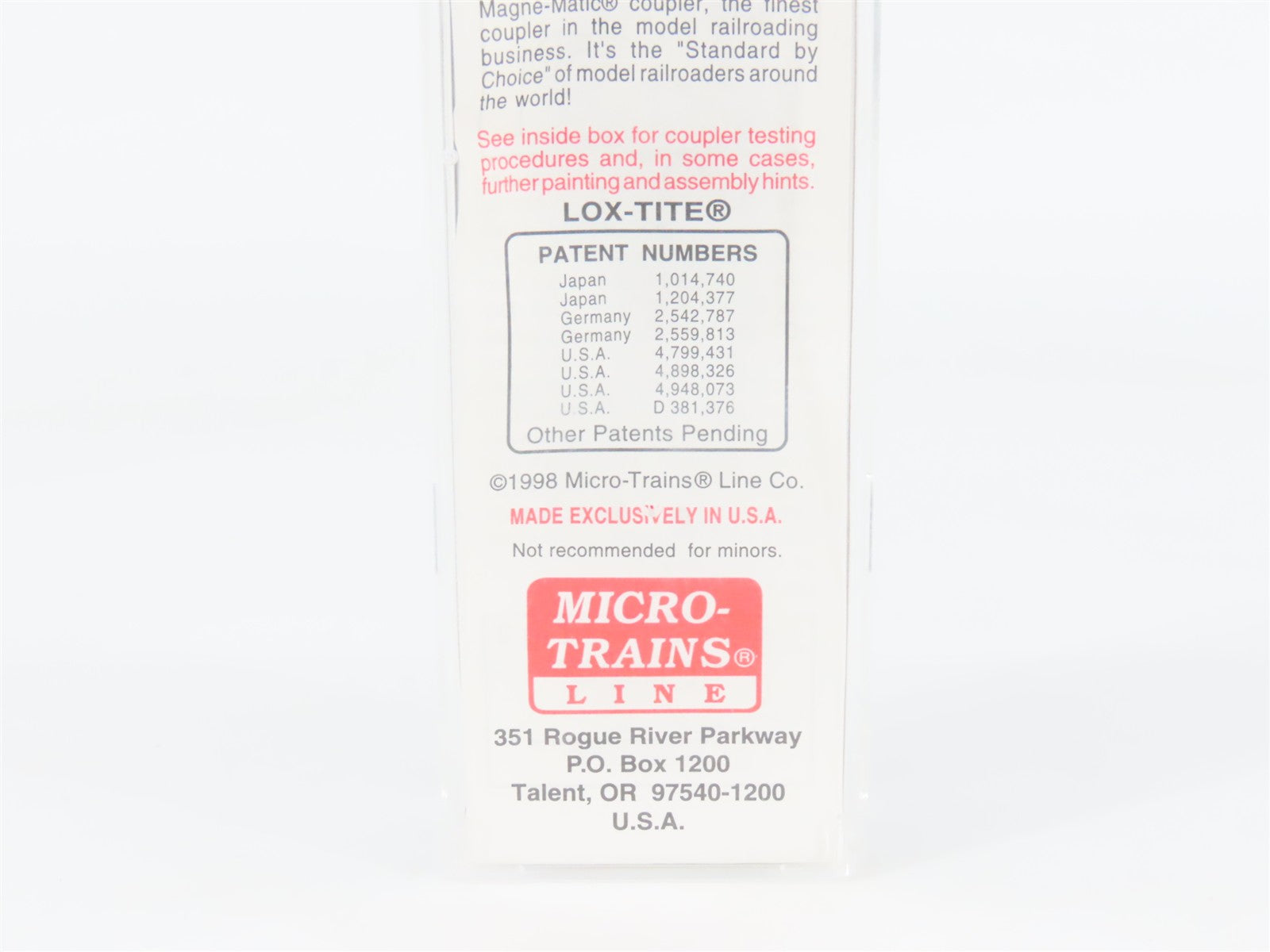 N Scale Micro-Trains 104010 GTW Grand Trunk Western 60' Box Car 384063 RTR