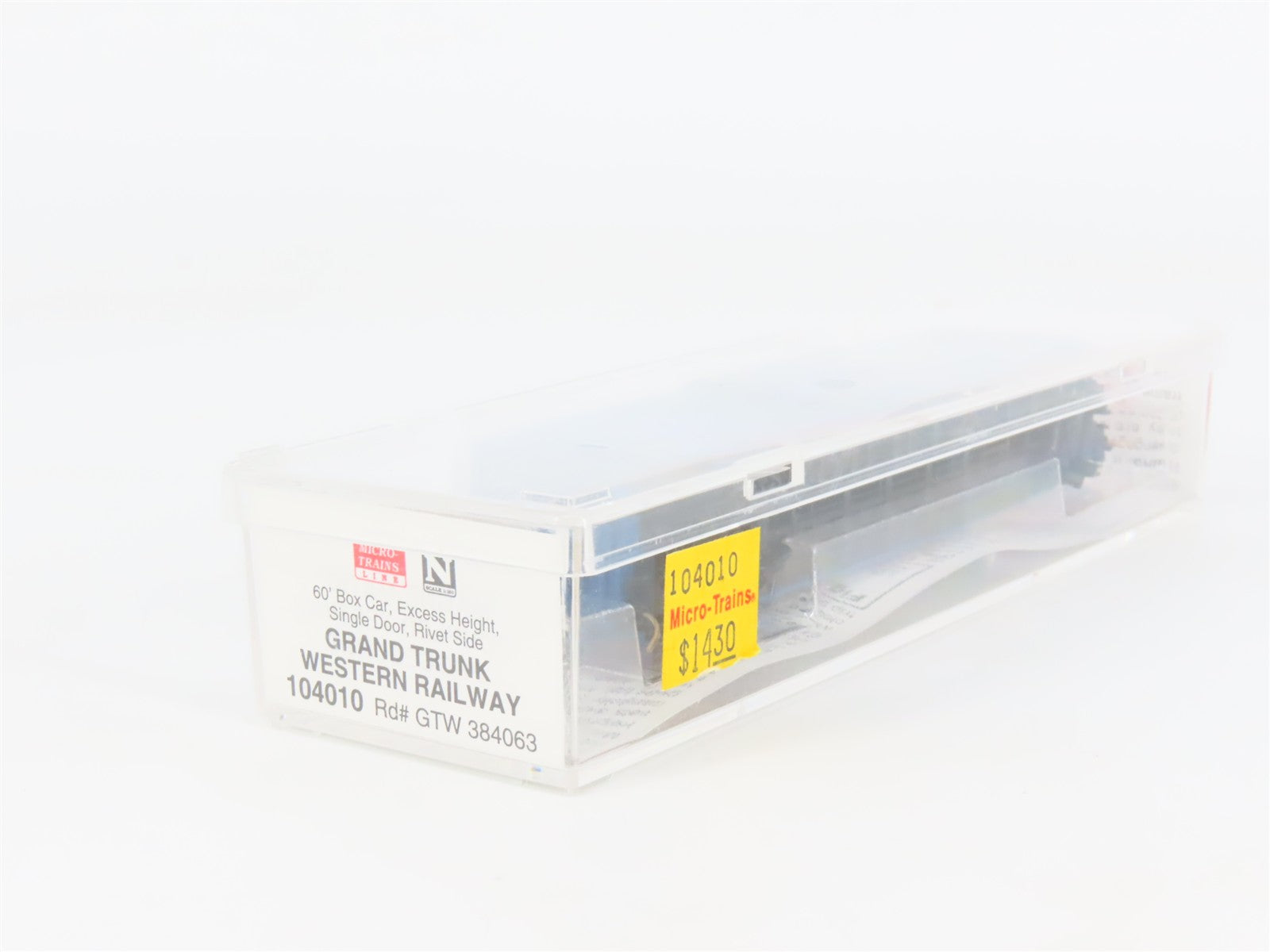 N Scale Micro-Trains 104010 GTW Grand Trunk Western 60' Box Car 384063 RTR