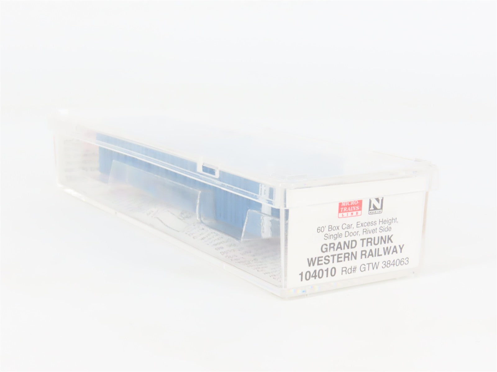 N Scale Micro-Trains 104010 GTW Grand Trunk Western 60' Box Car 384063 RTR