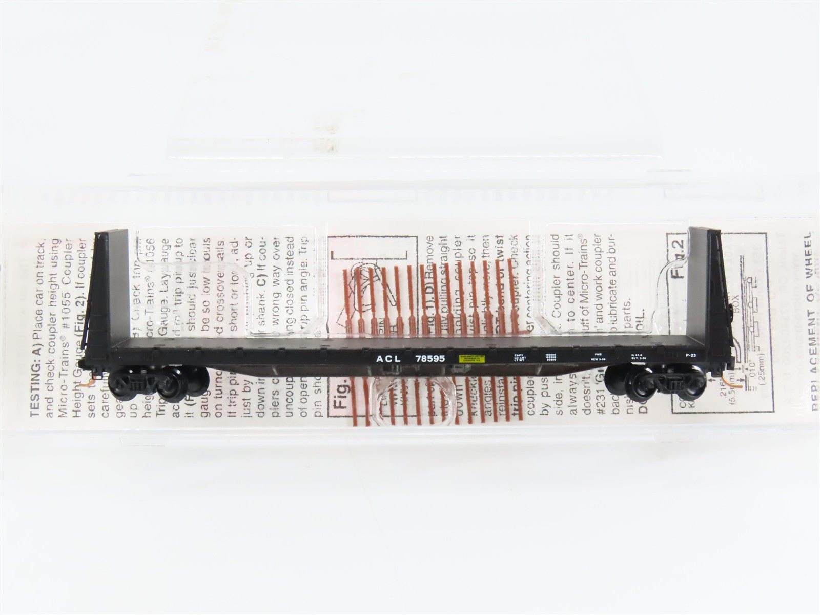 N Scale Micro-Trains 54120 ACL Atlantic Coast Line Bulkhead Flat Car 78595 RTR
