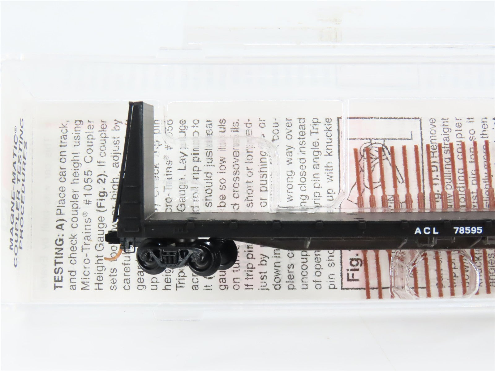 N Scale Micro-Trains 54120 ACL Atlantic Coast Line Bulkhead Flat Car 78595 RTR