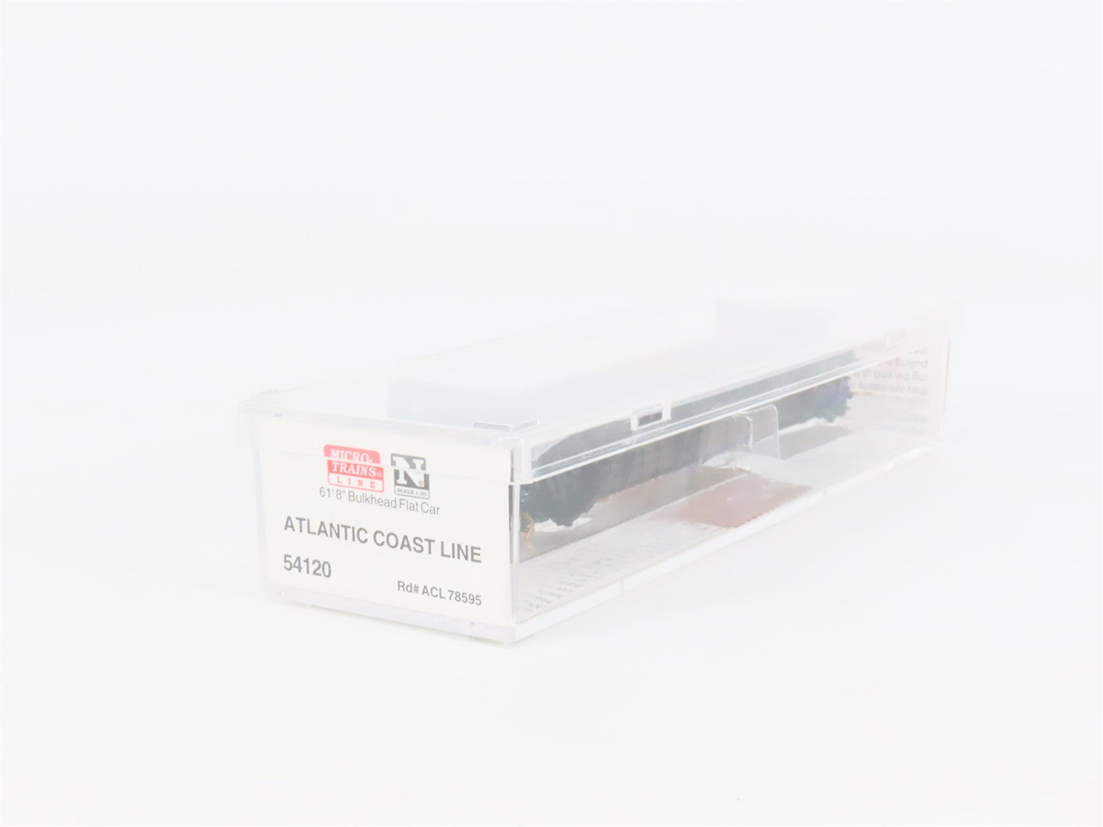 N Scale Micro-Trains 54120 ACL Atlantic Coast Line Bulkhead Flat Car 78595 RTR
