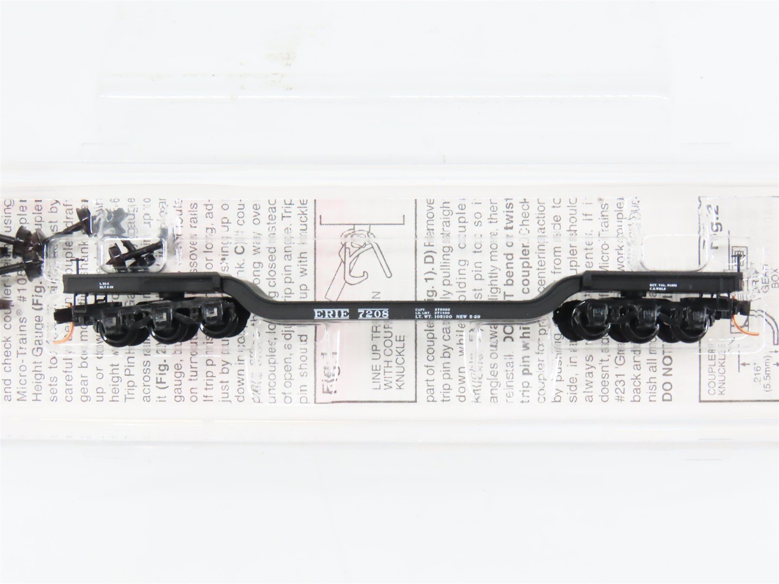 N Scale Micro-Trains 109050 Erie Lackawanna Flat Car 7208 RTR