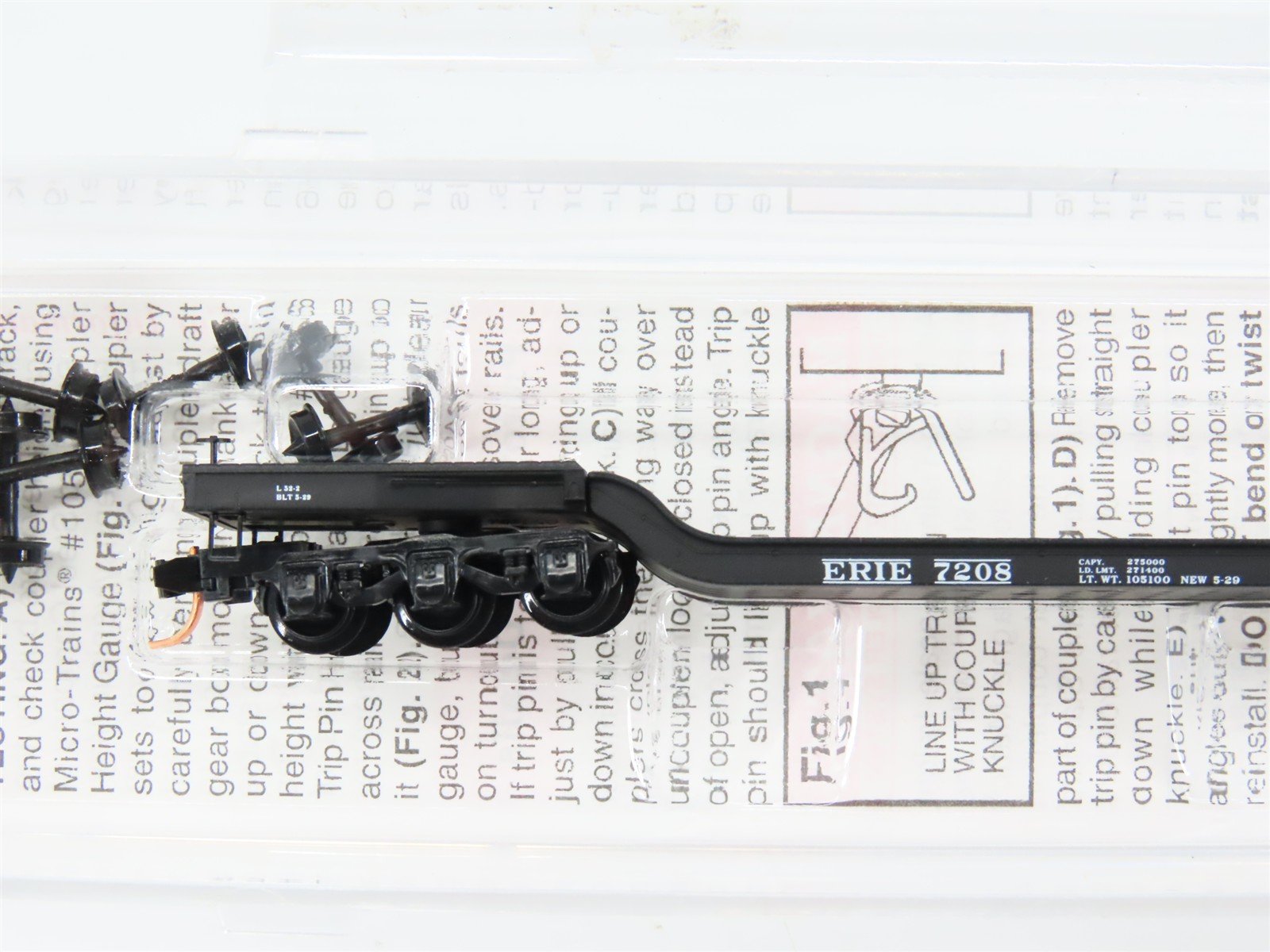 N Scale Micro-Trains 109050 Erie Lackawanna Flat Car 7208 RTR