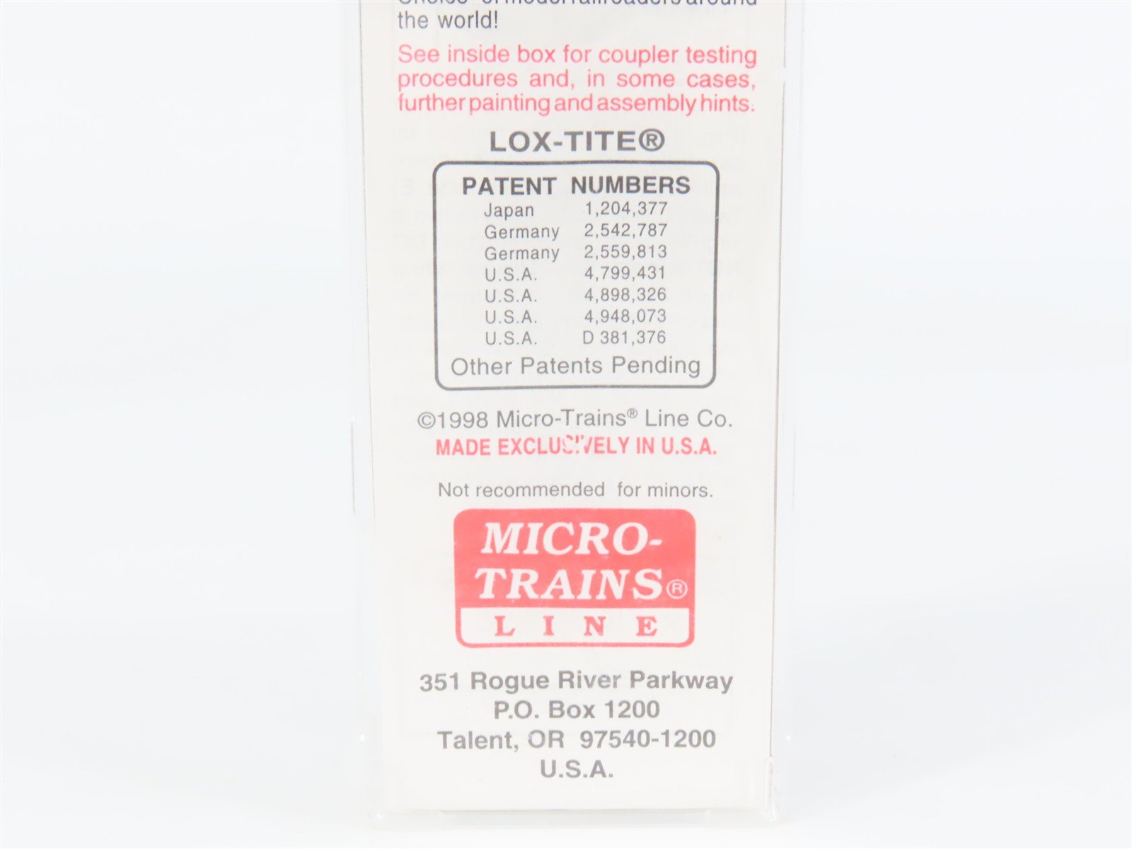 N Scale Micro-Trains 103010 Denver & Rio Grande Western 60' Box Car RTR