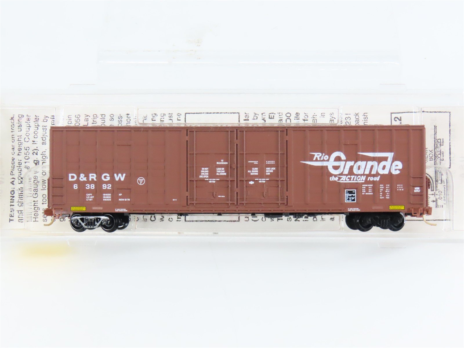 N Scale Micro-Trains 103010 D&RGW Denver & Rio Grande Western 60' Box Car RTR