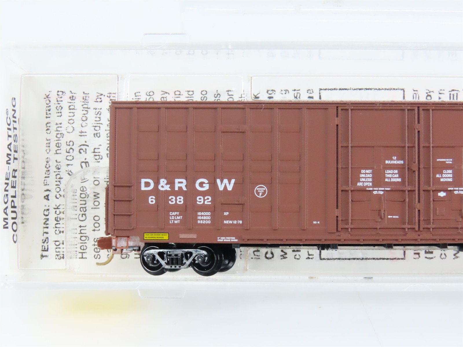 N Scale Micro-Trains 103010 D&RGW Denver & Rio Grande Western 60' Box Car RTR