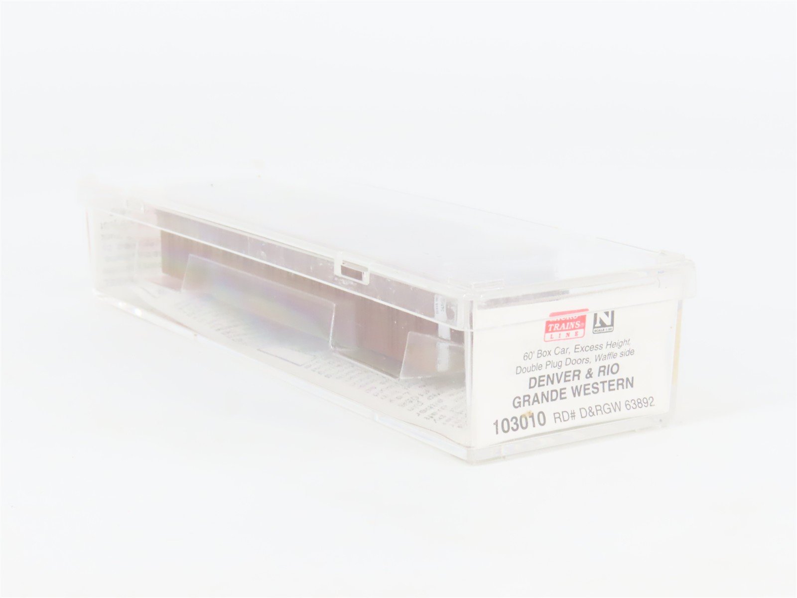 N Scale Micro-Trains 103010 D&RGW Denver & Rio Grande Western 60' Box Car RTR