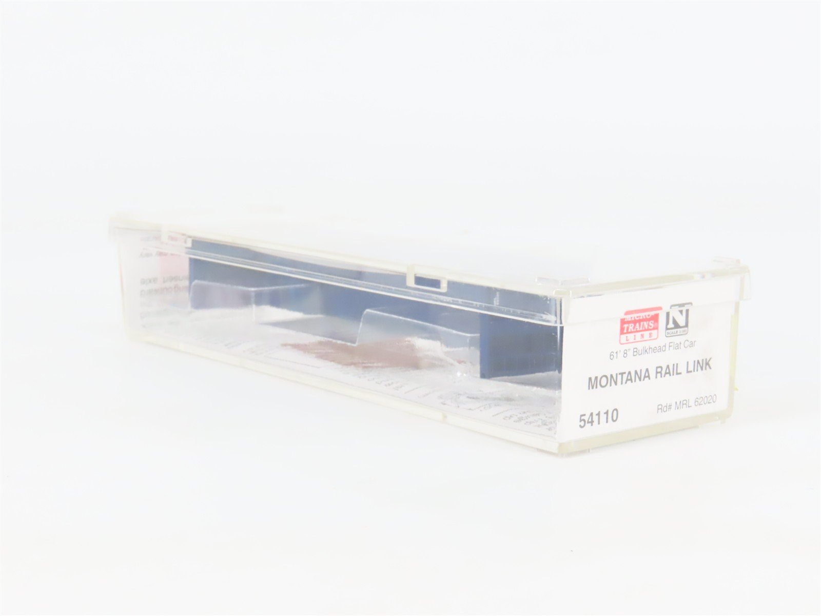 N Scale Micro-Trains 54110 MRL Montana Rail Link 61' Bulkhead Flat Car 62020 RTR