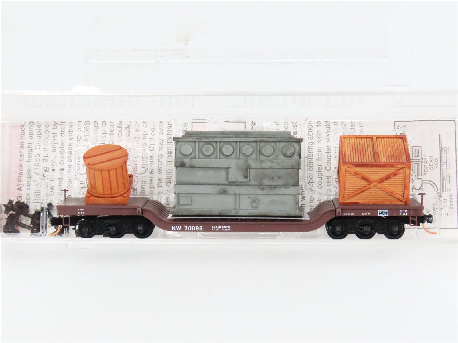 N Scale Micro-Trains 109240 NW Norfolk & Western Depressed-Center Flat Car RTR