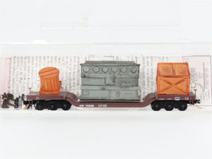 N Scale Micro-Trains 109240 NW Norfolk & Western Depressed-Center Flat Car RTR