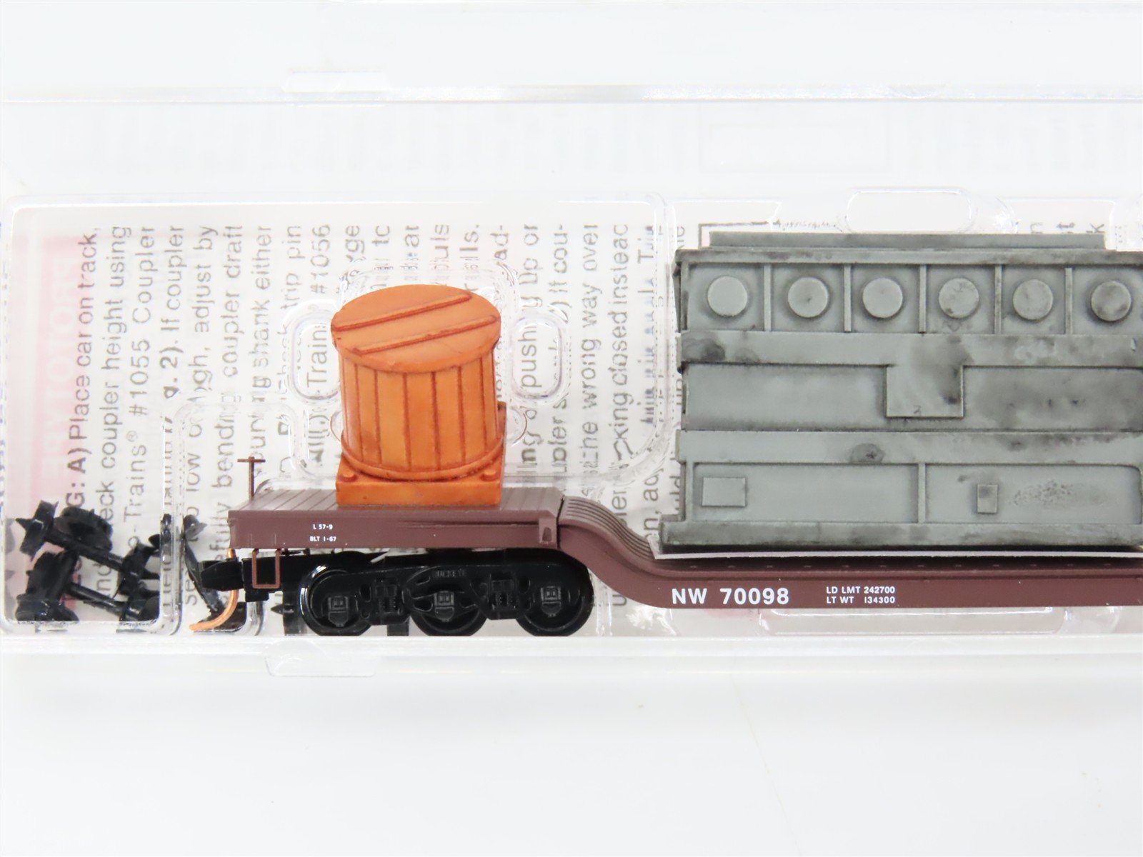 N Scale Micro-Trains 109240 NW Norfolk & Western Depressed-Center Flat Car RTR