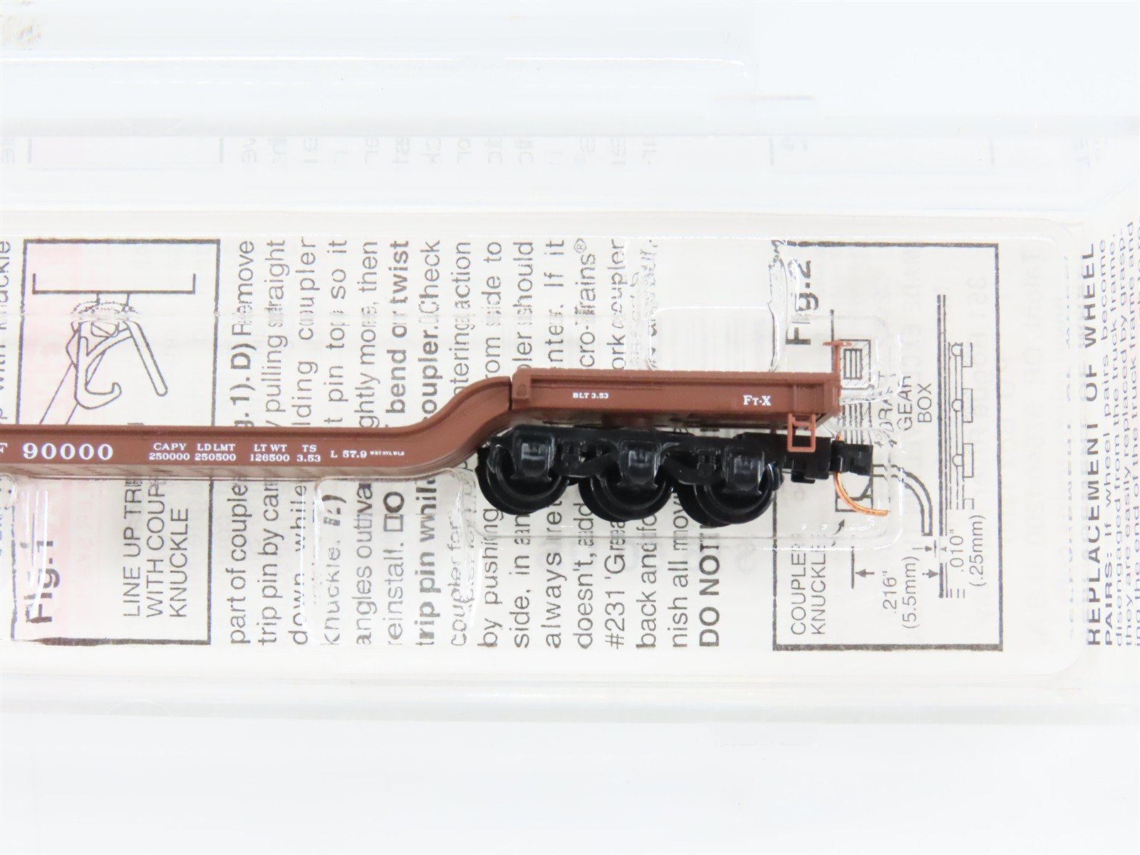 N Scale Micro-Trains 109040 Santa Fe Heavyweight Depressed-Center Flat Car RTR