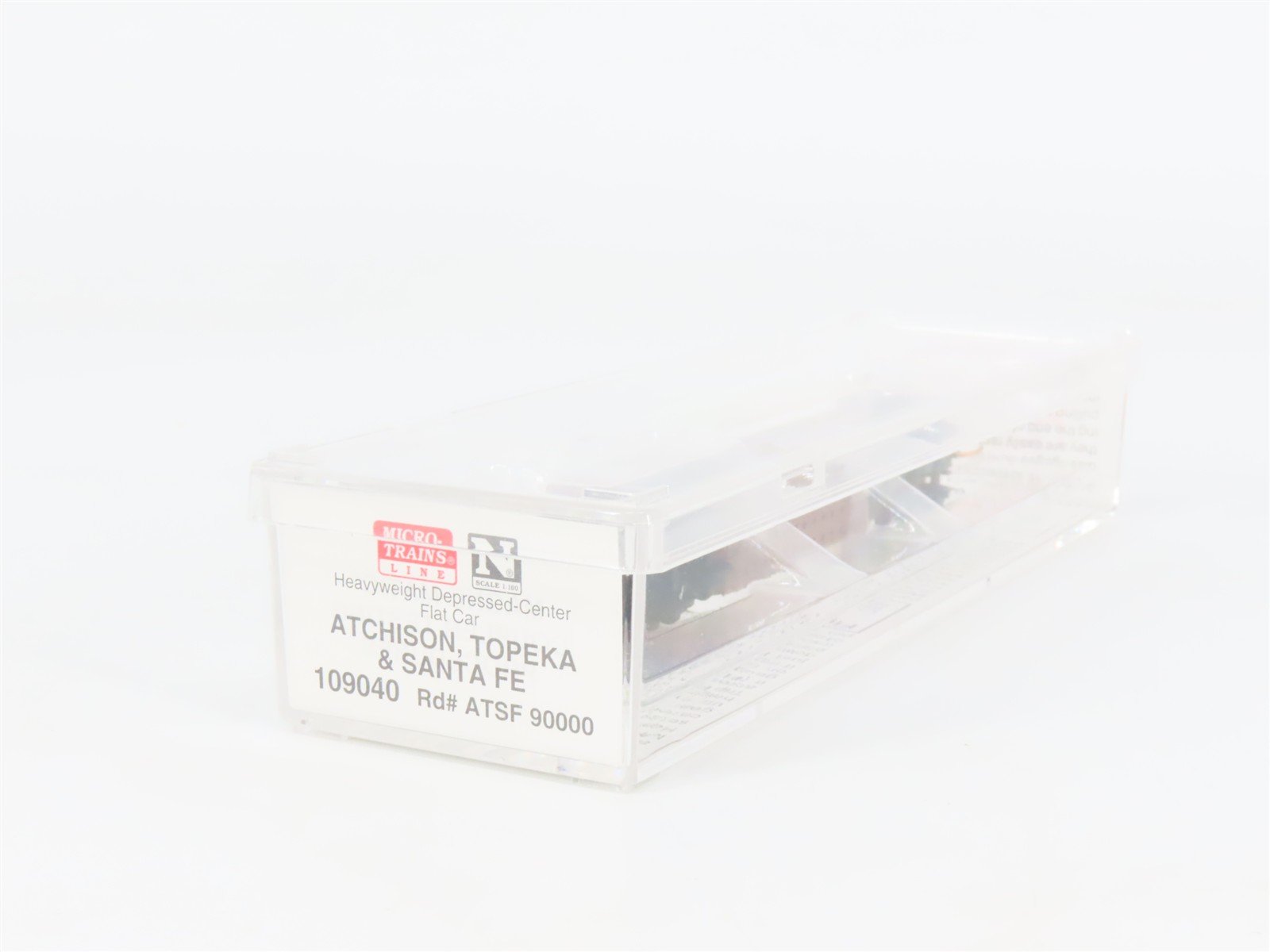 N Scale Micro-Trains 109040 Santa Fe Heavyweight Depressed-Center Flat Car RTR