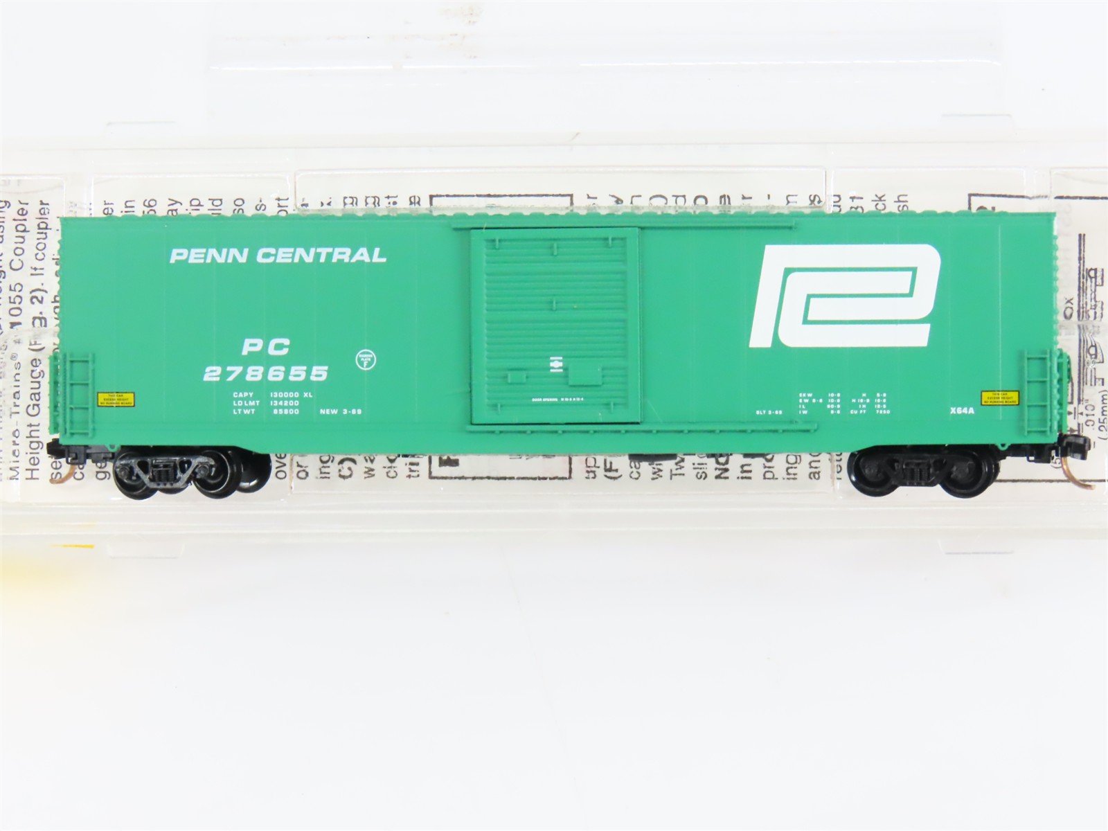 N Scale Micro-Trains 104020 PC Penn Central 60' Box Car 278655 RTR