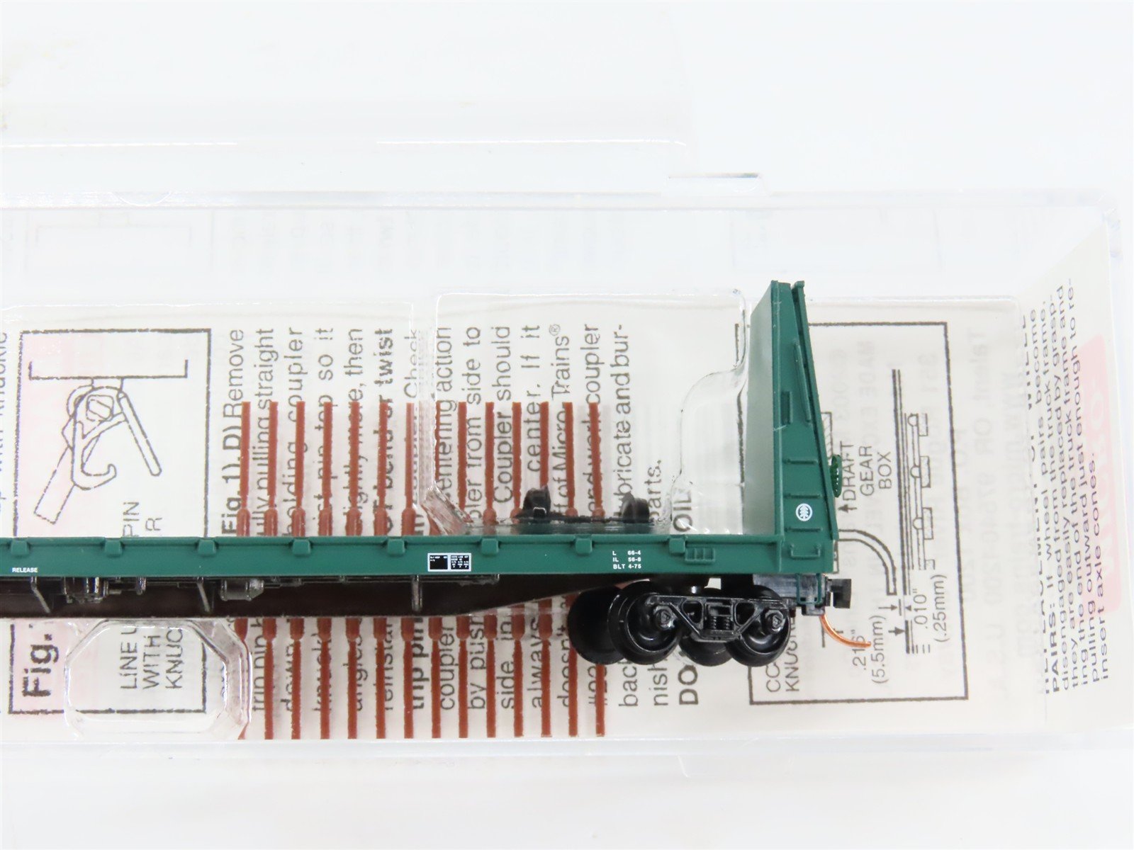 N Scale Micro-Trains 54100 MDW Minnesota, Dakota & Western Bulkhead Flat Car RTR