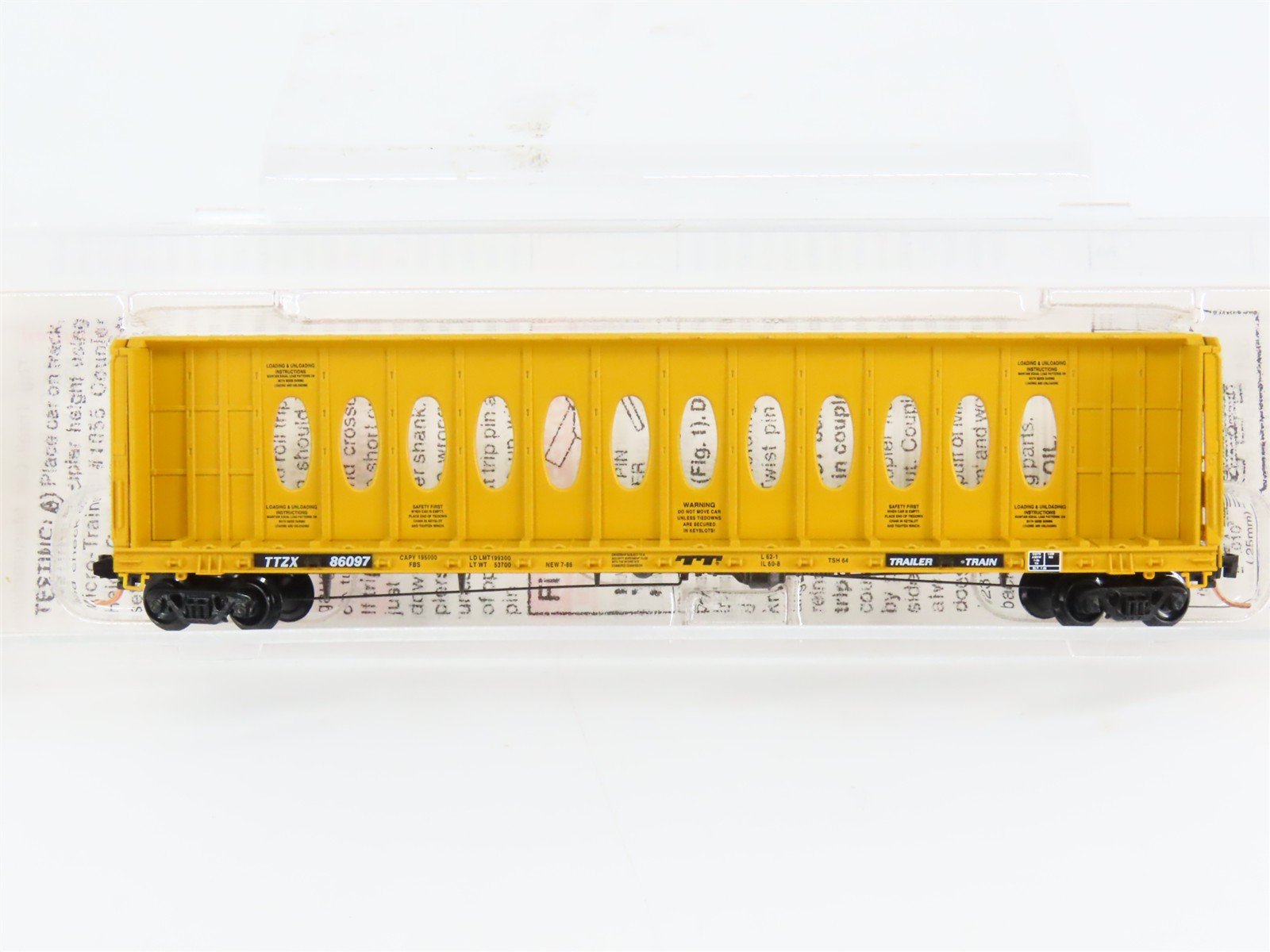 N Scale Micro-Trains 53020 TTZX Trailer Train 60' Centerbeam Flat Car 86097 RTR