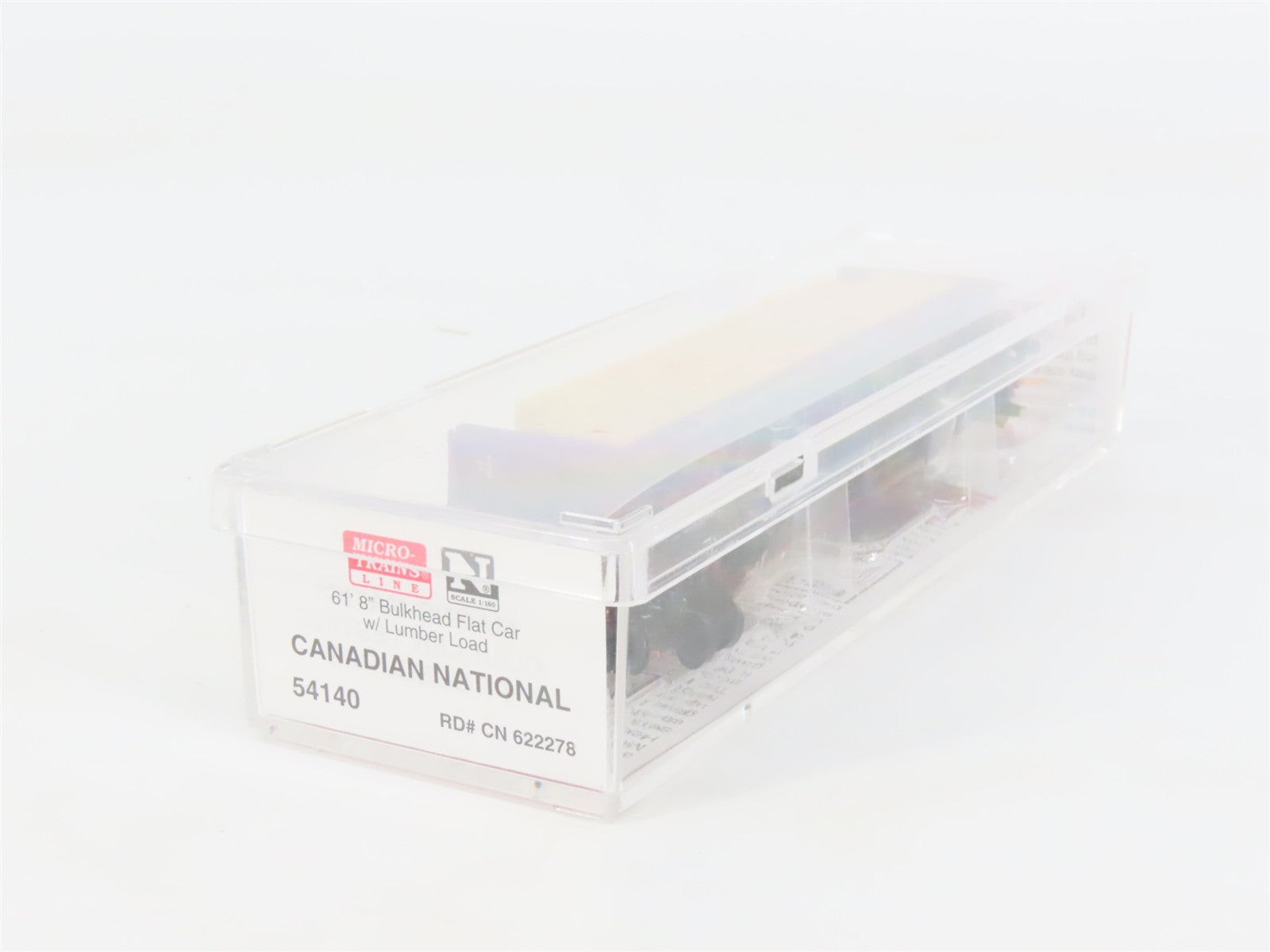 N Scale Micro-Trains 54140 CN Canadian National 61' Flat Car 622278 RTR