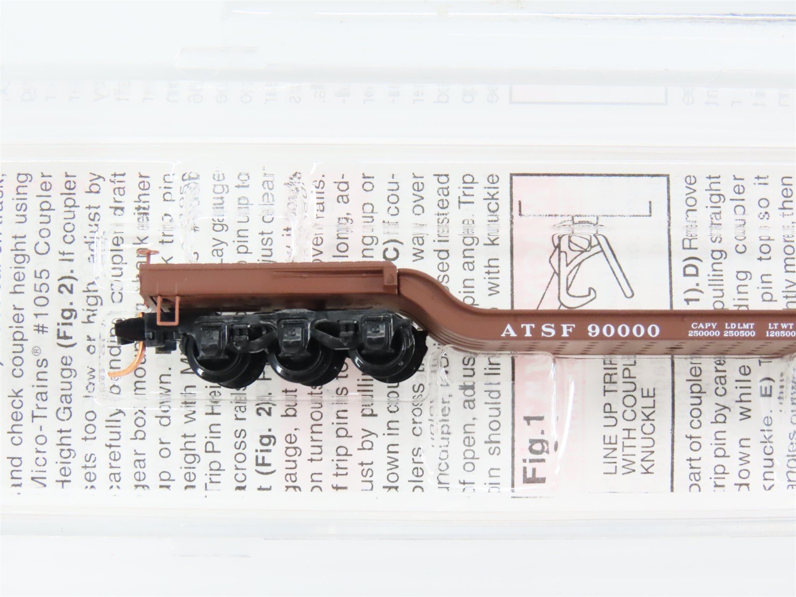 N Scale Micro-Trains 109040 Santa Fe Heavyweight Depressed-Center Flat Car RTR