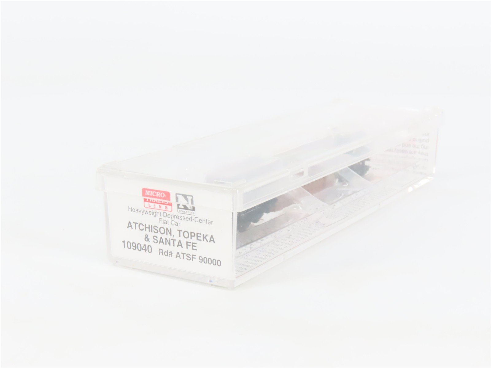 N Scale Micro-Trains 109040 Santa Fe Heavyweight Depressed-Center Flat Car RTR