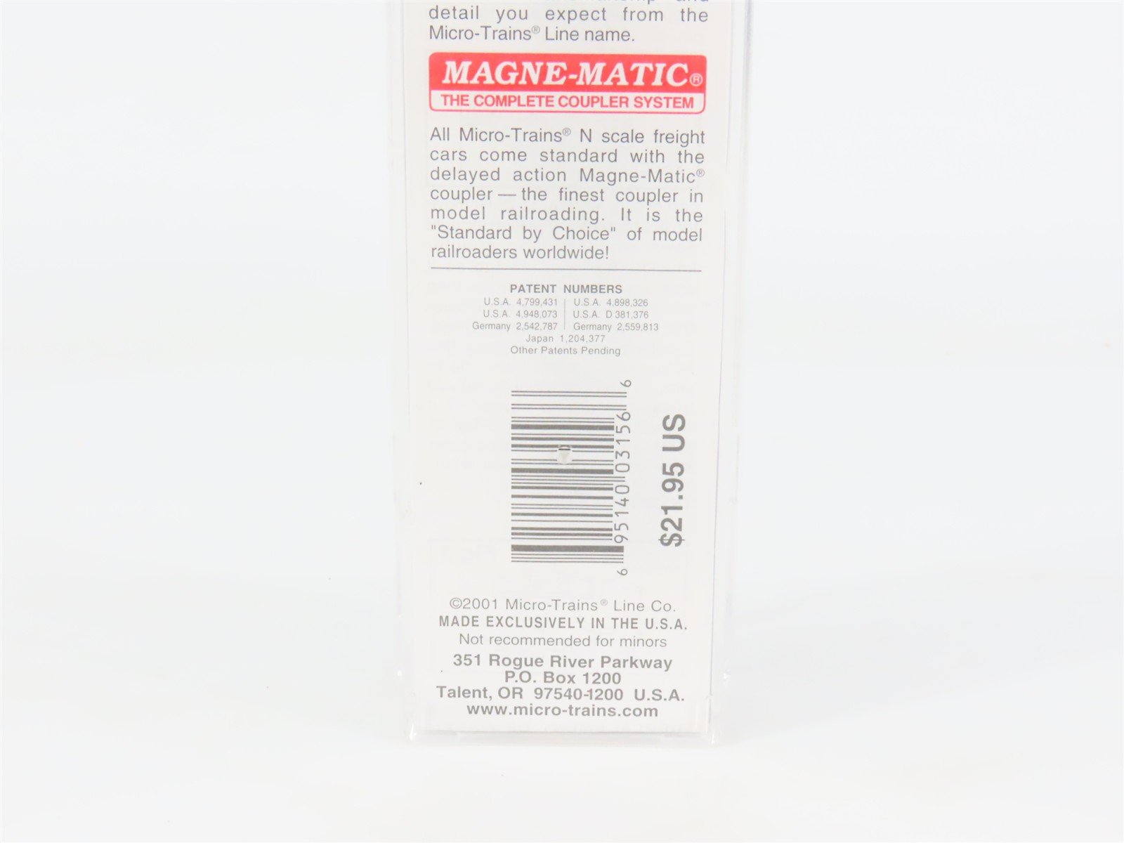 N Scale Micro-Trains 110020 ADMX ADM Transportation Co. 56' Tank Car 29866 RTR